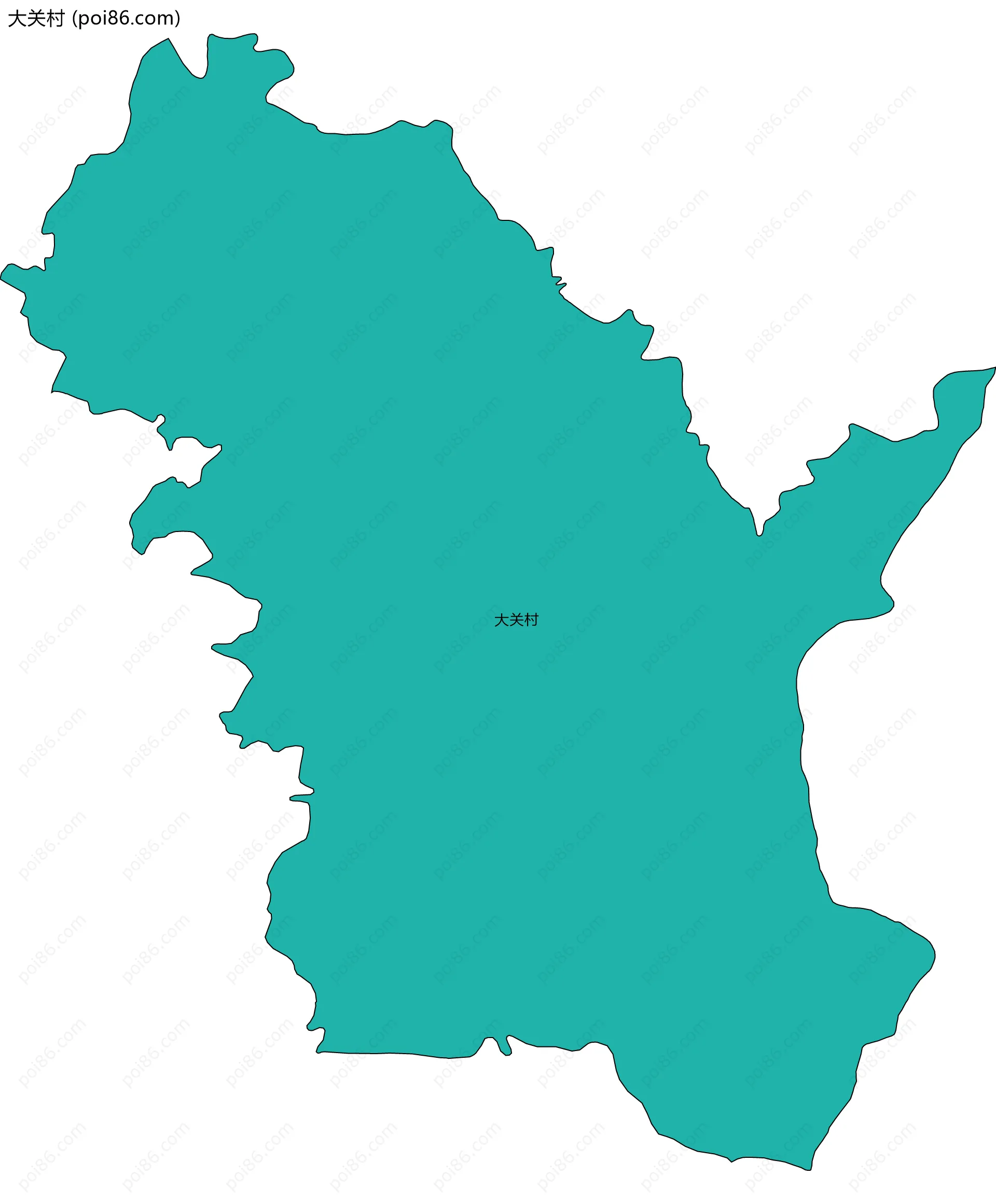 大关村边界地图
