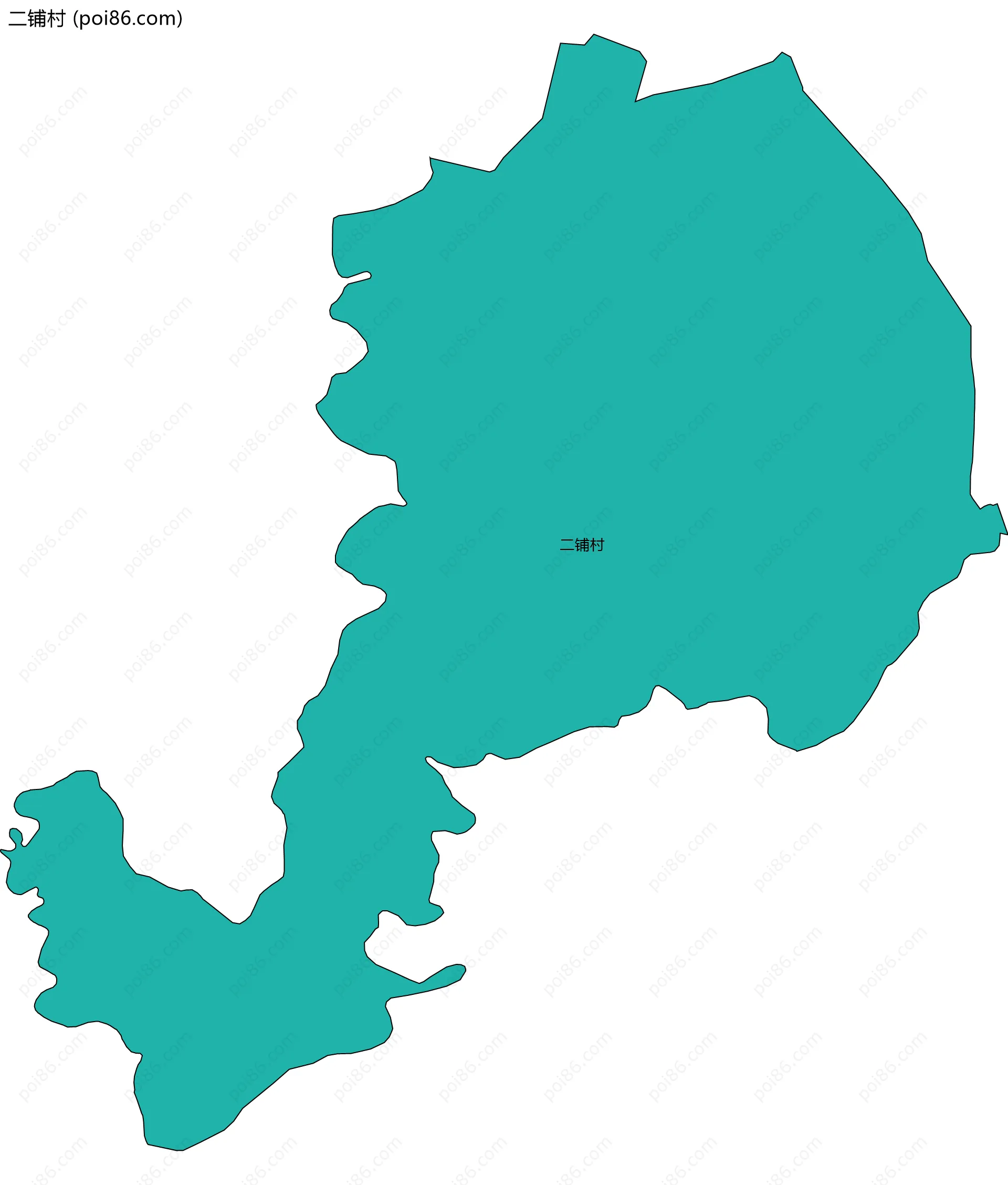 二铺村边界地图