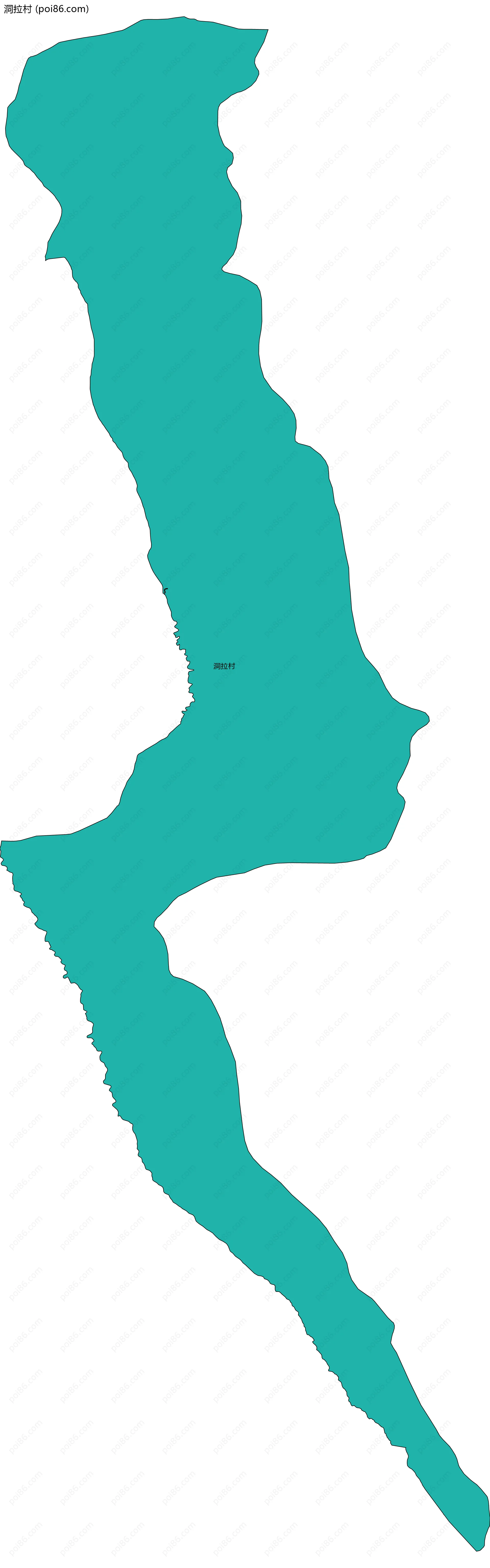 洞拉村边界地图