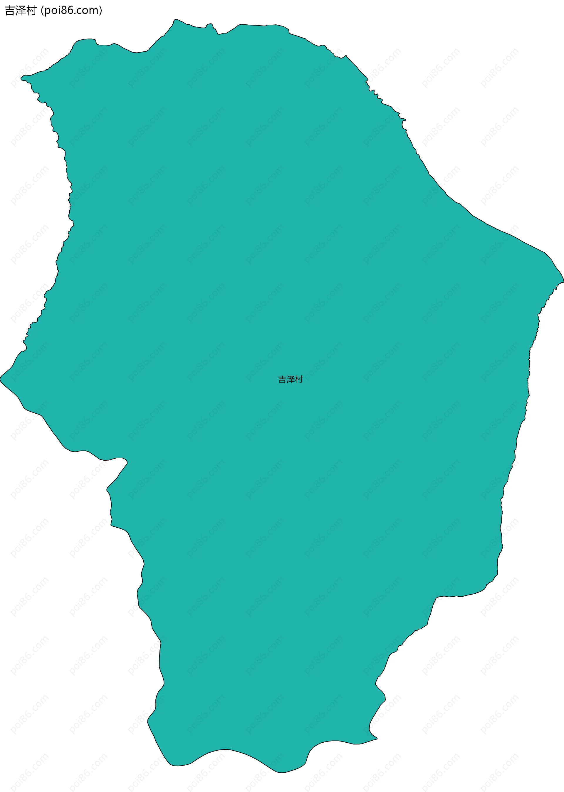 吉泽村边界地图