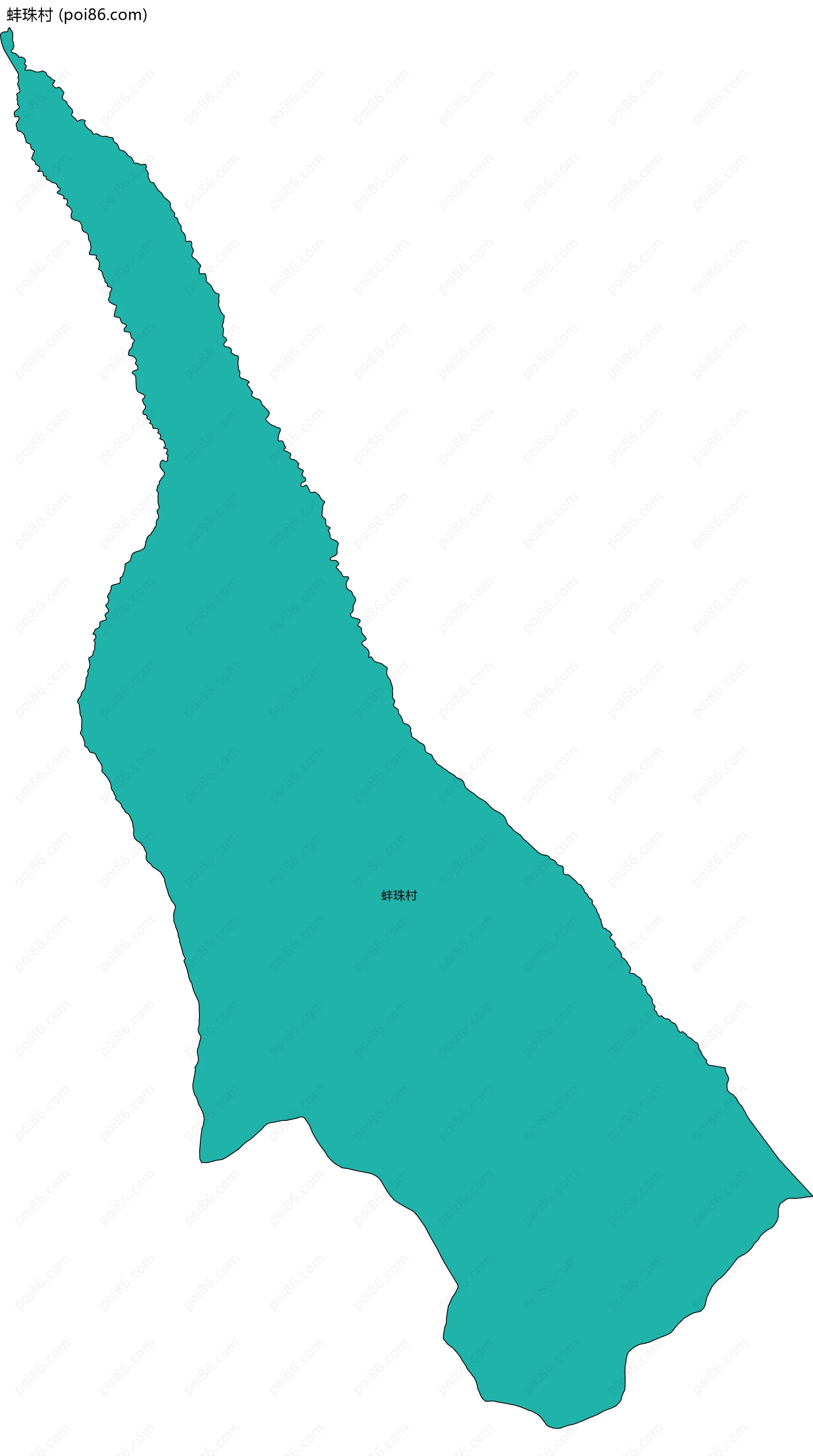 蚌珠村边界地图