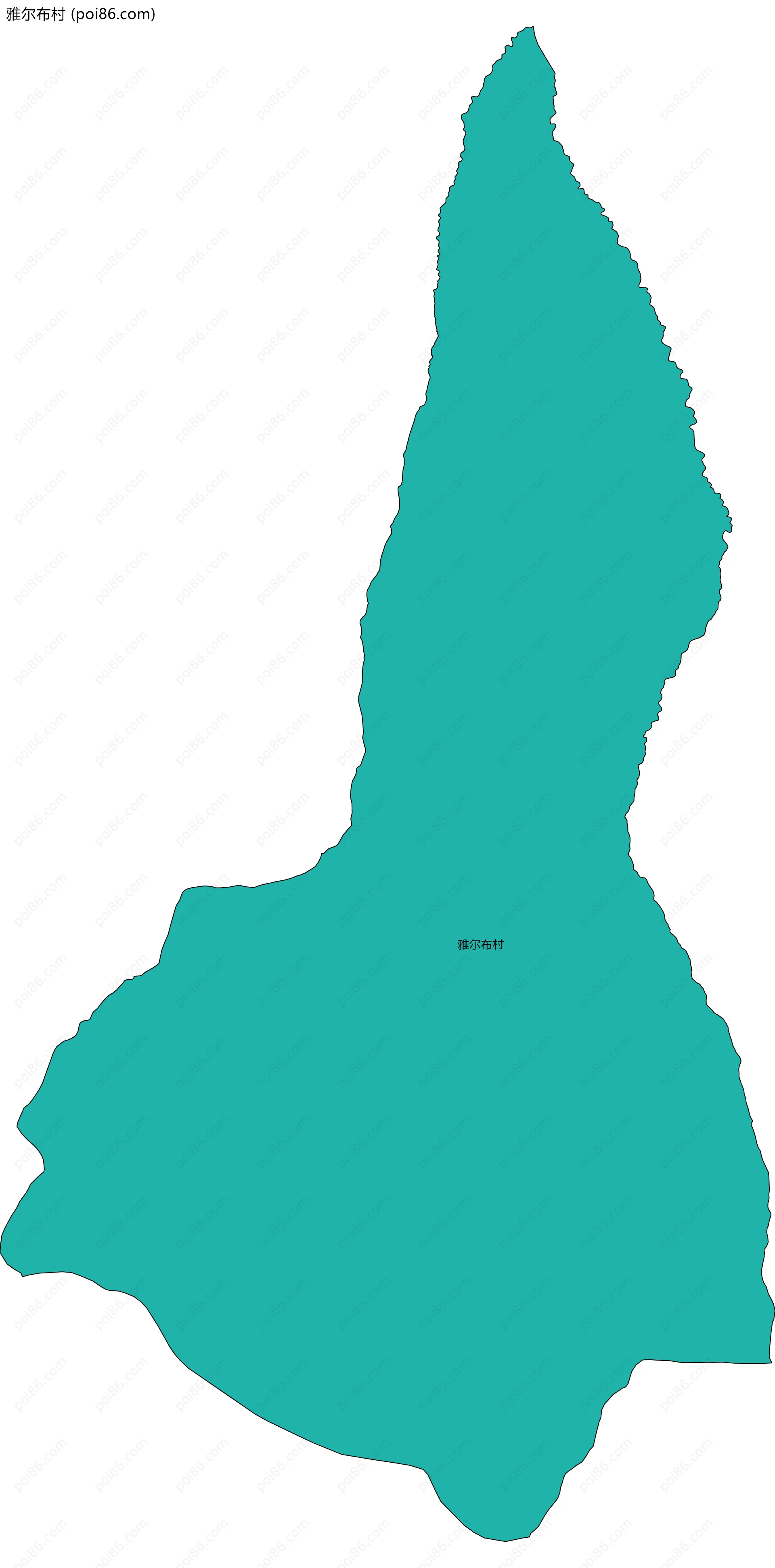 雅尔布村边界地图