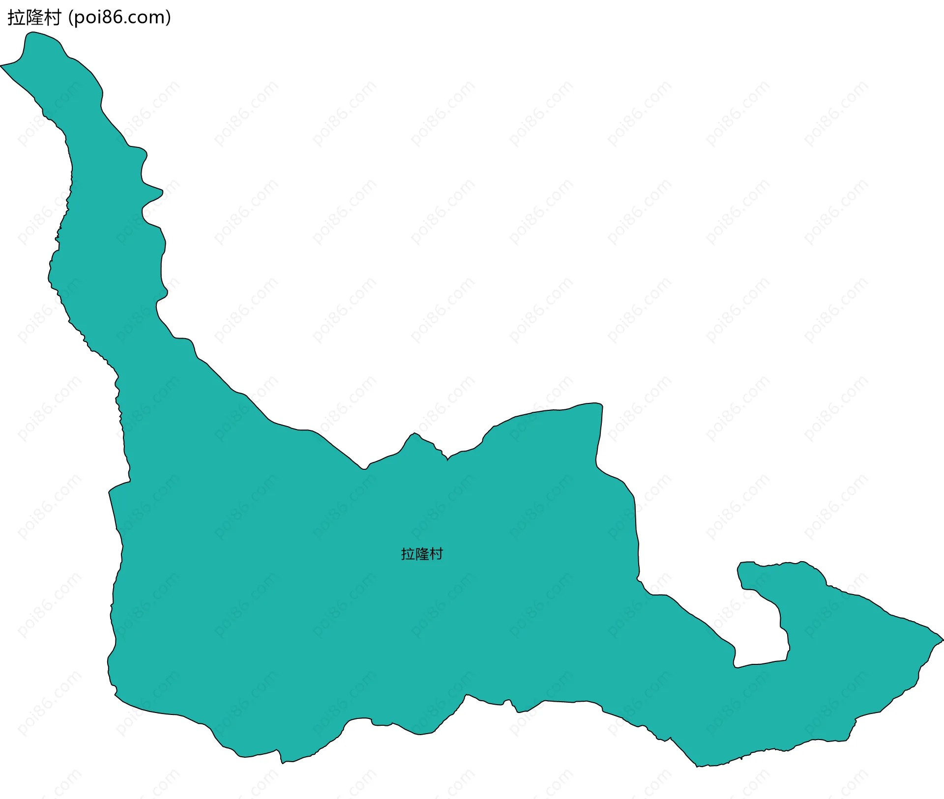 拉隆村边界地图