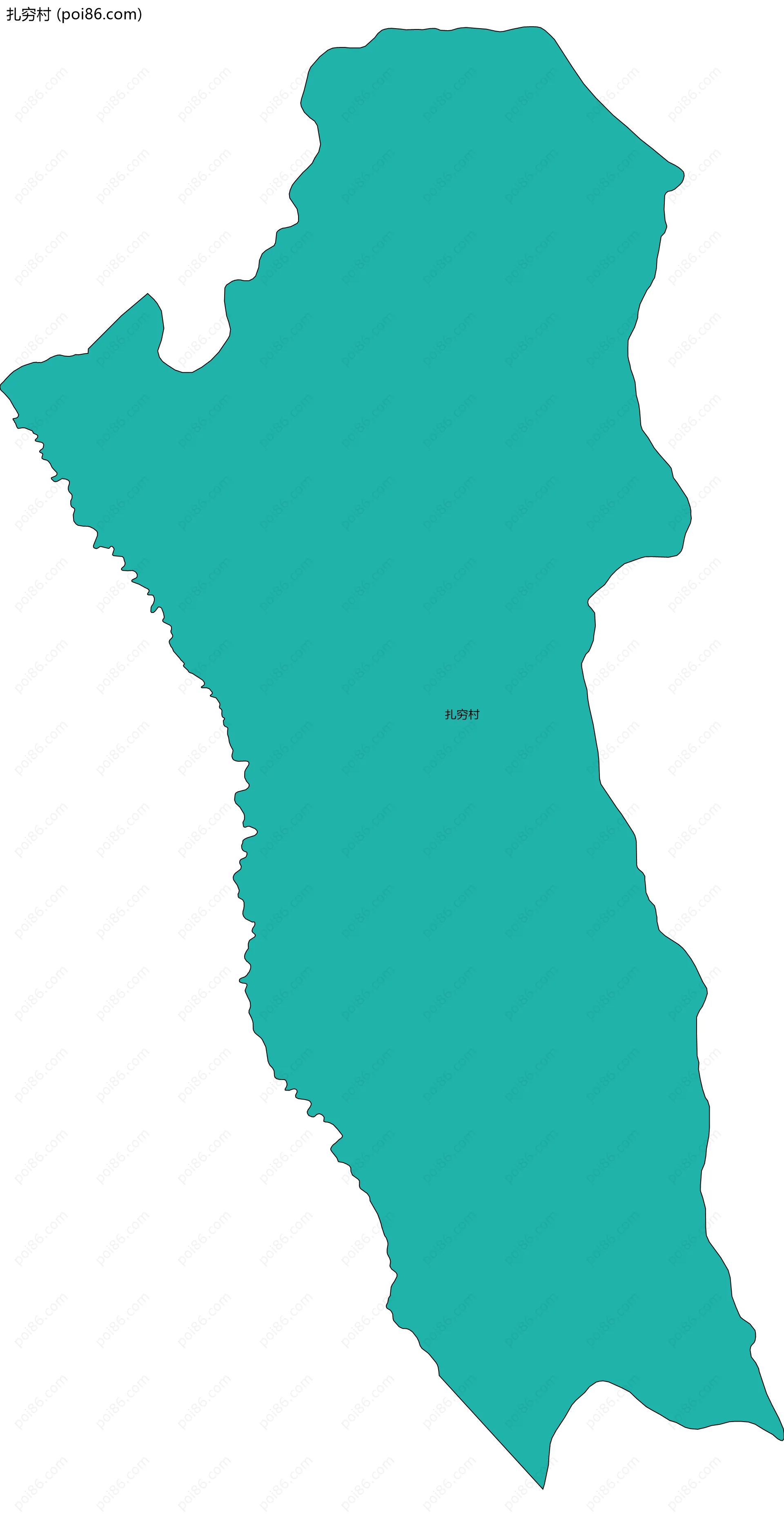 扎穷村边界地图