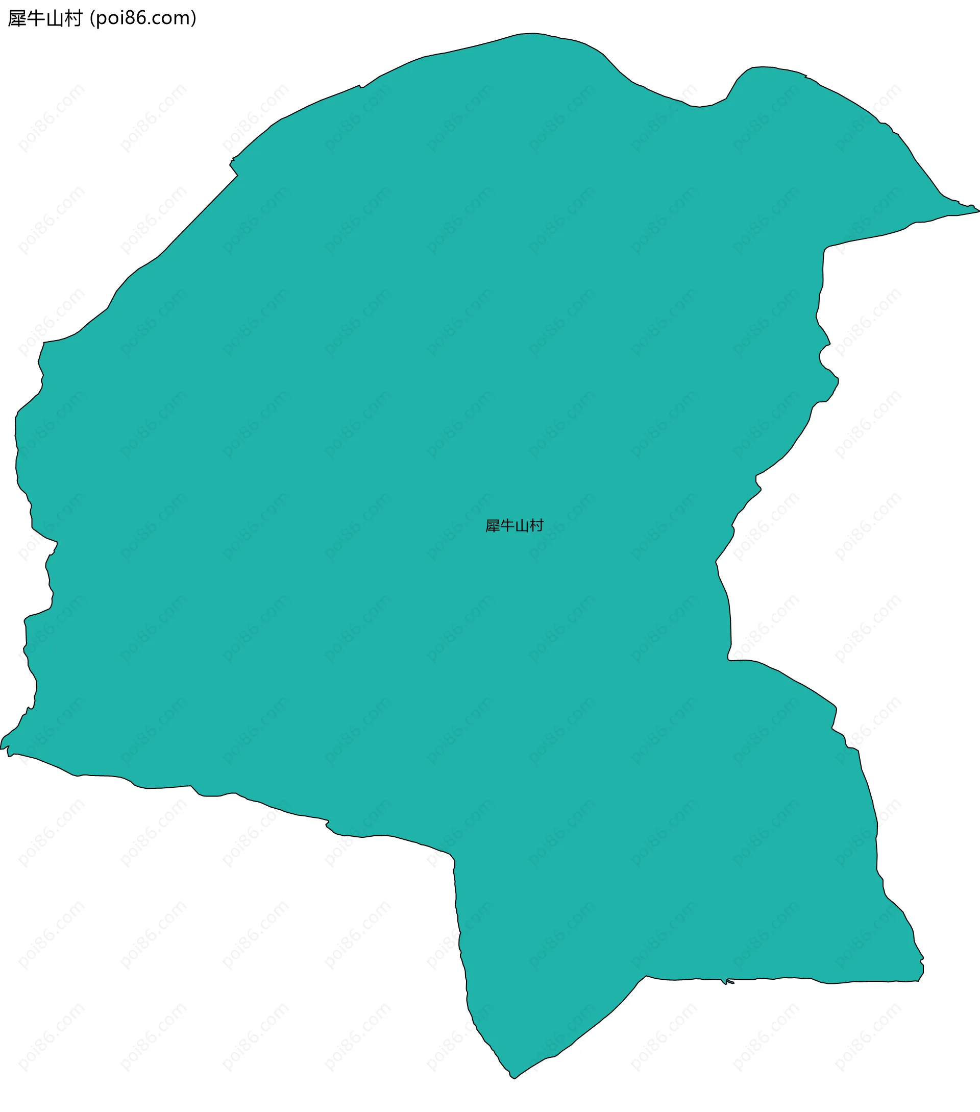 犀牛山村边界地图
