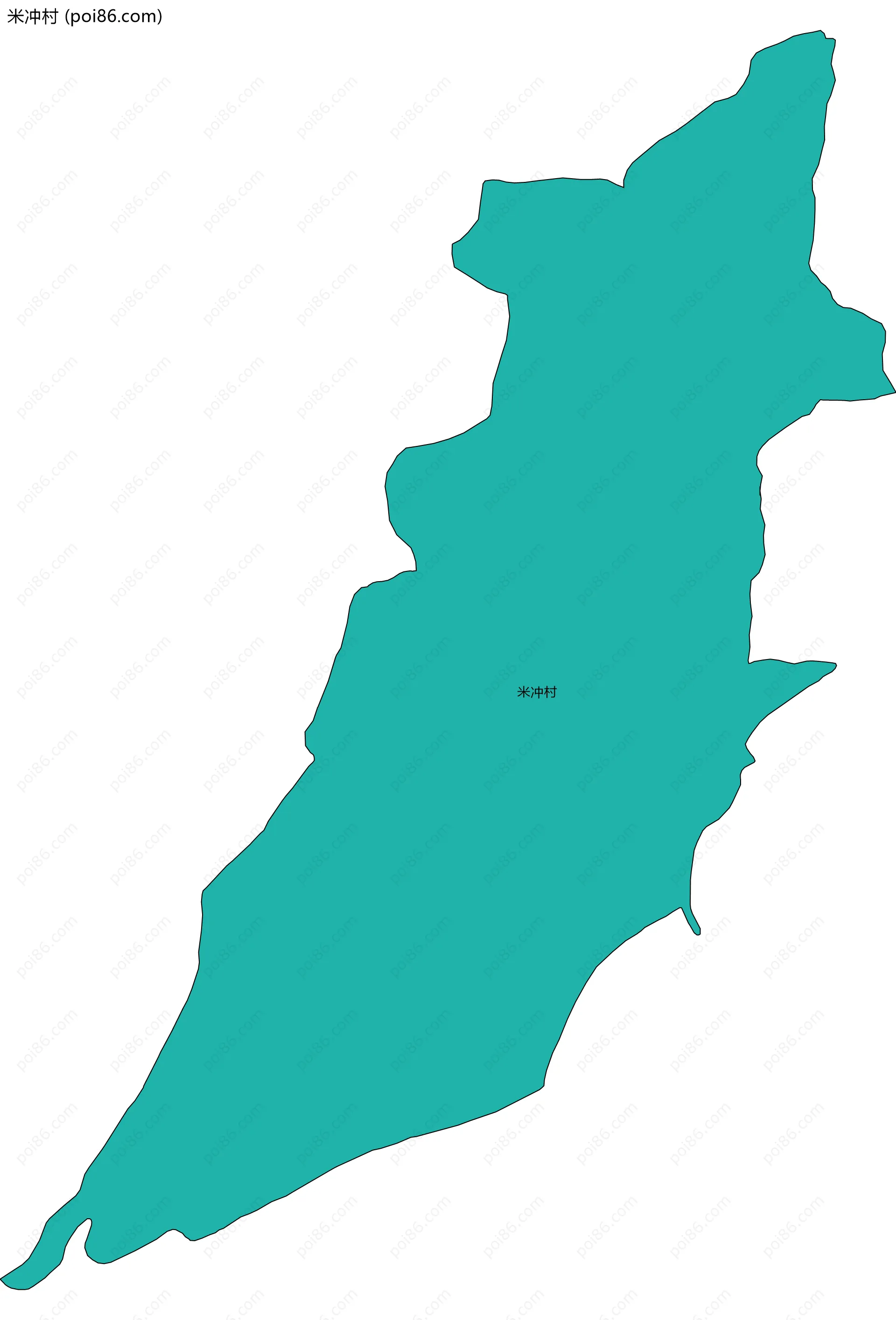 米冲村边界地图