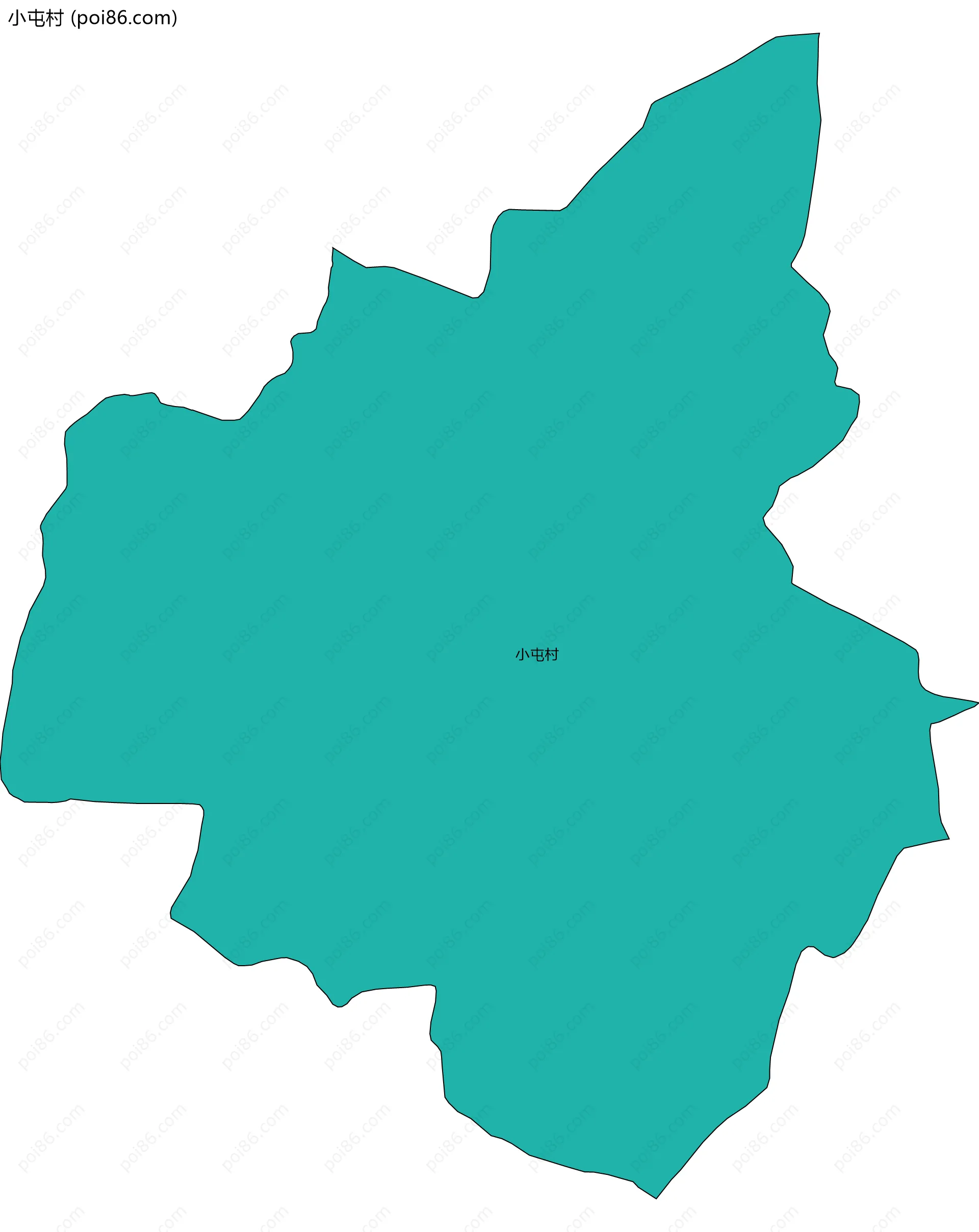 小屯村边界地图