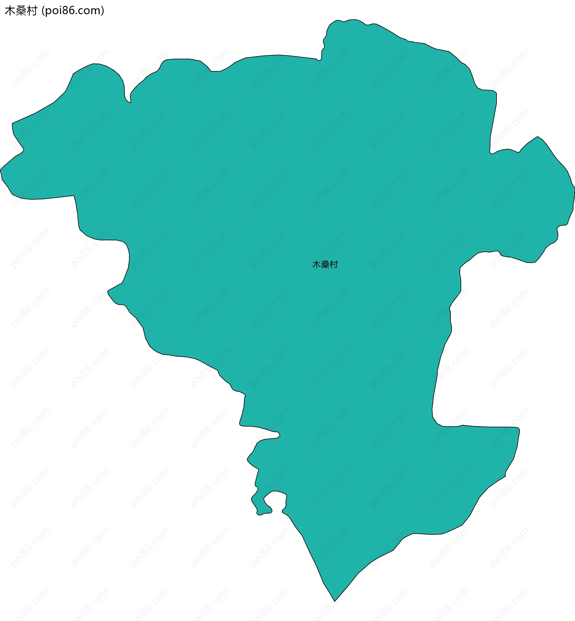 木桑村边界地图