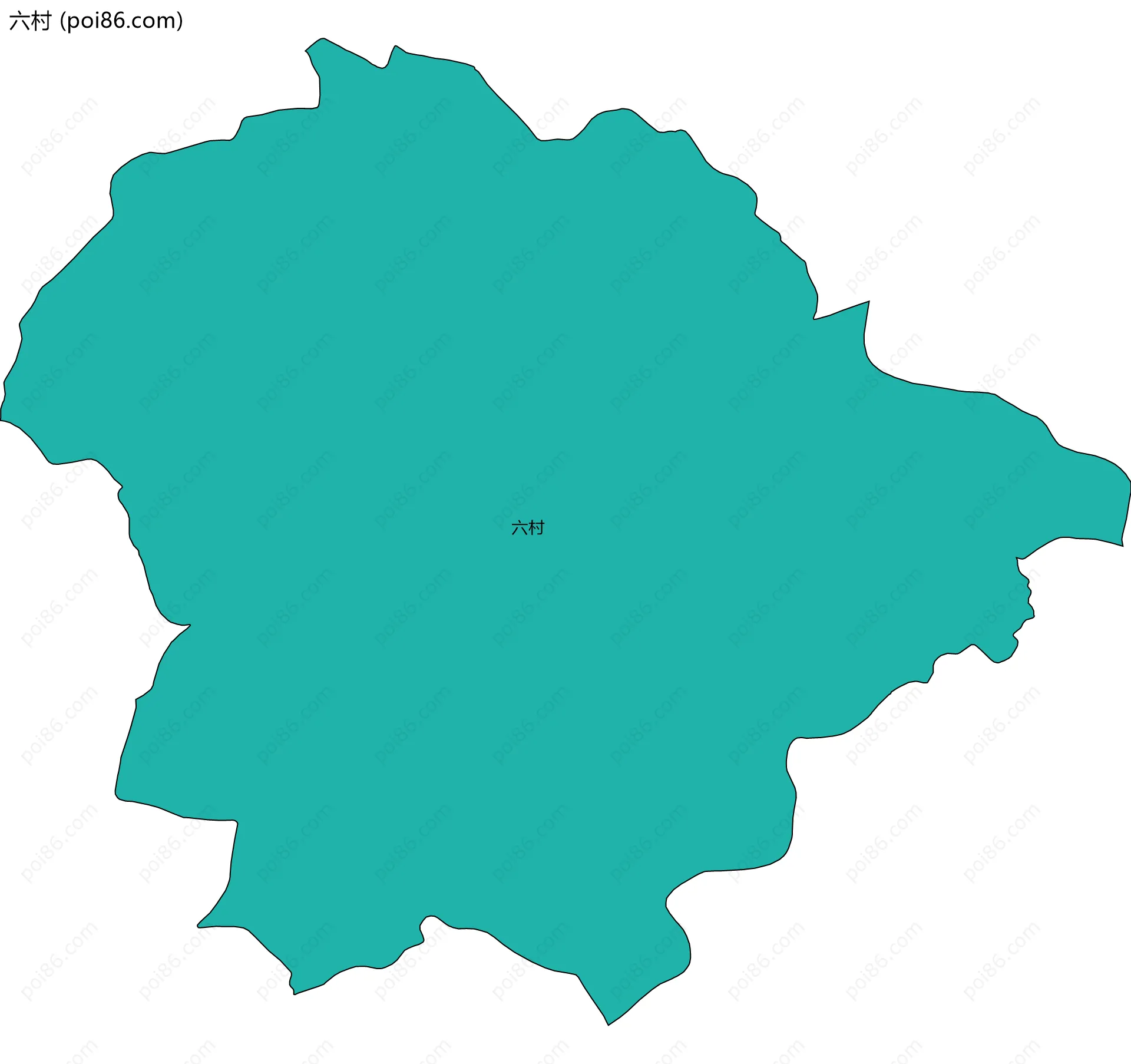 六村边界地图