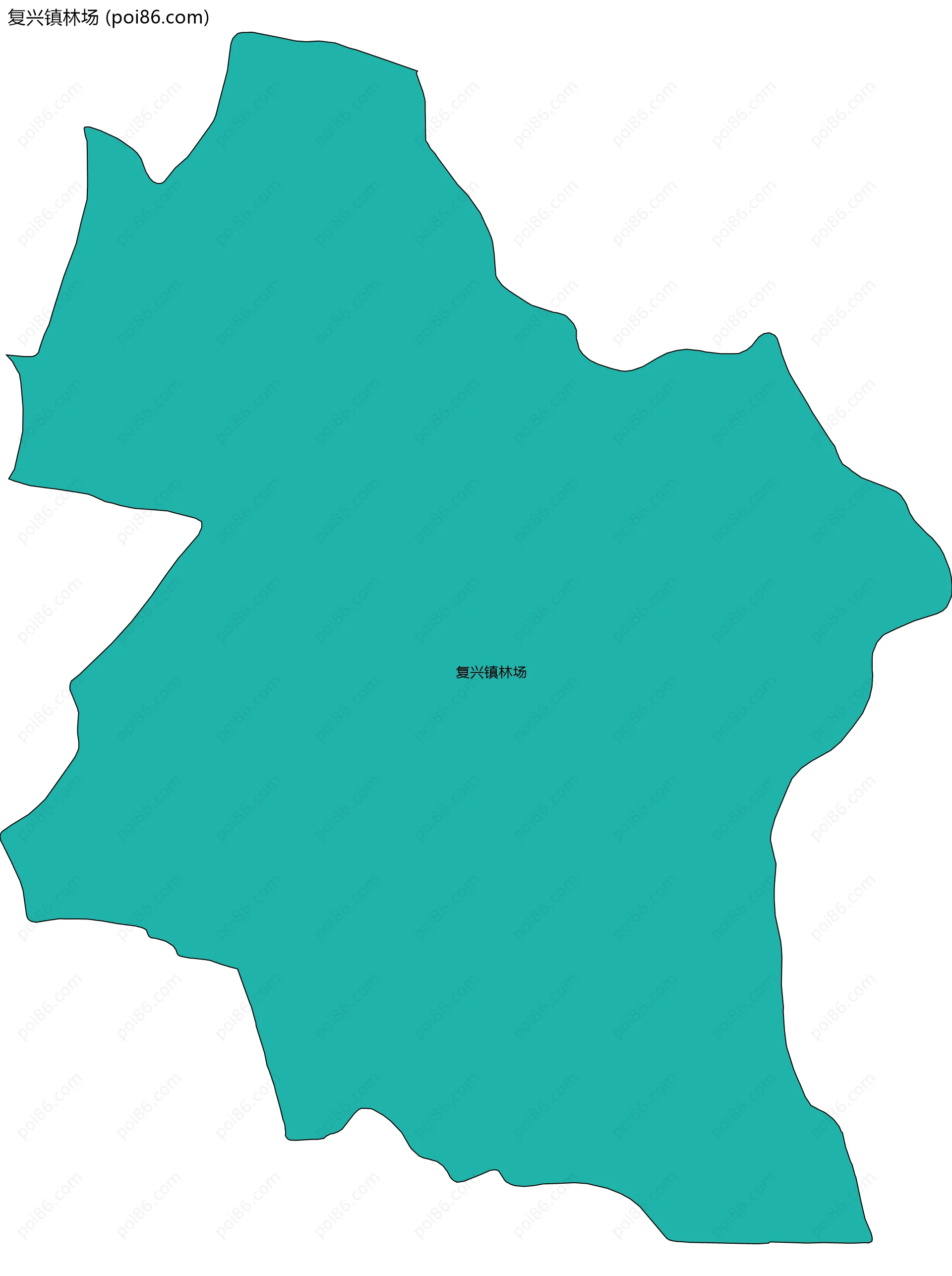 复兴镇林场边界地图