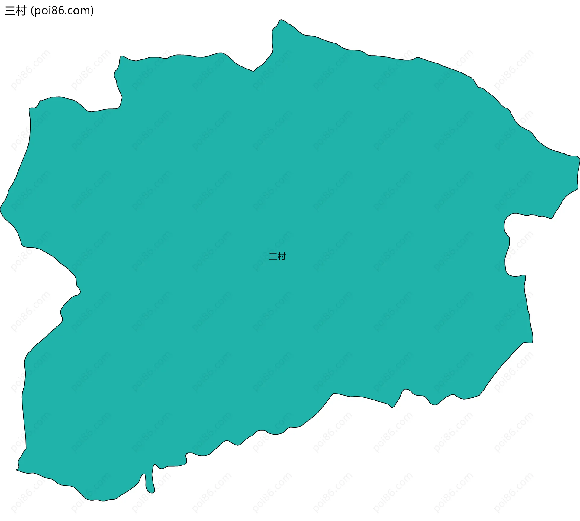 三村边界地图