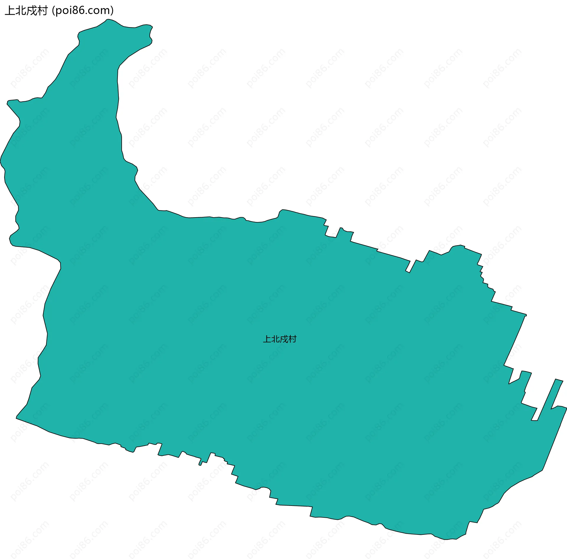 上北戍村边界地图