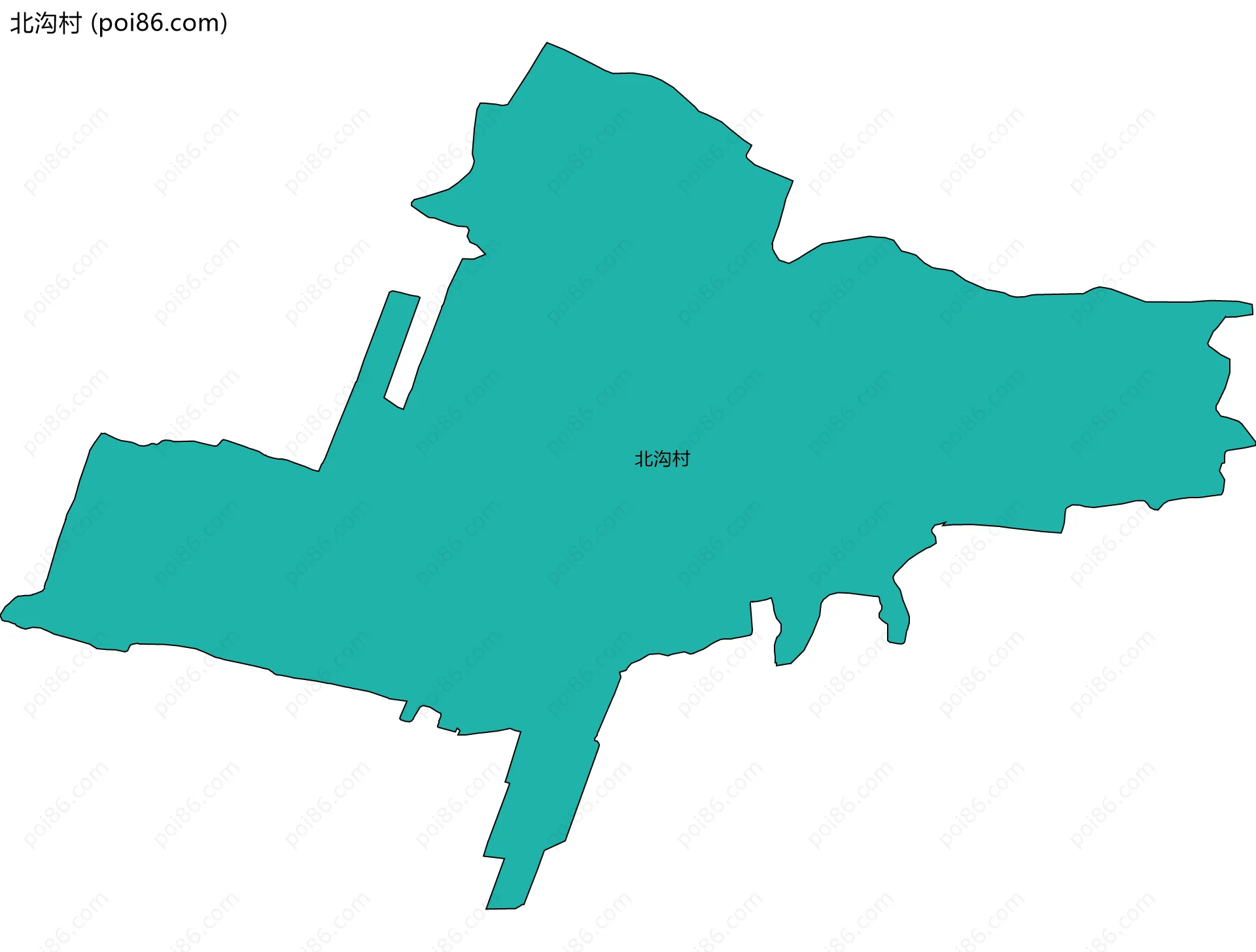 北沟村边界地图