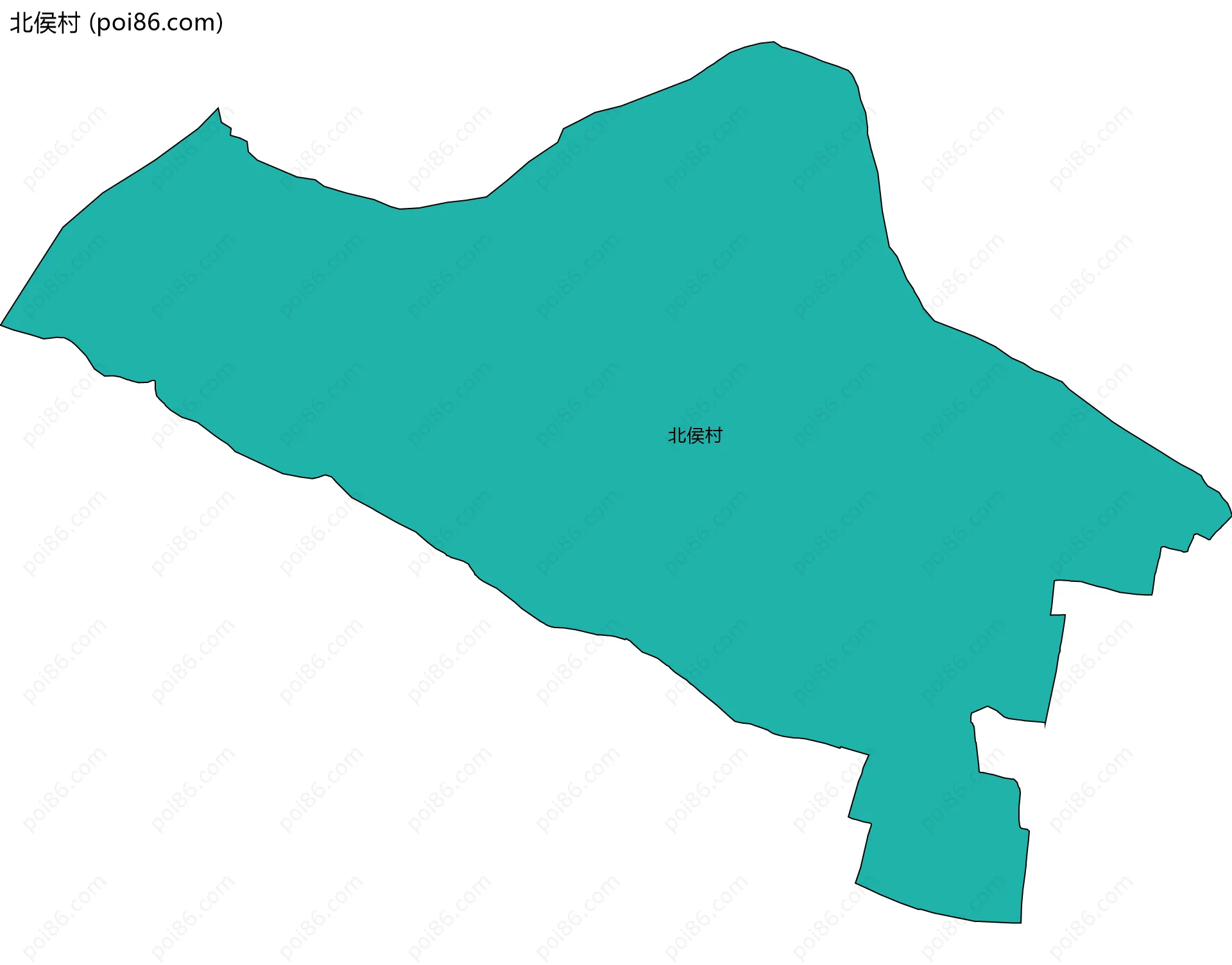 北侯村边界地图
