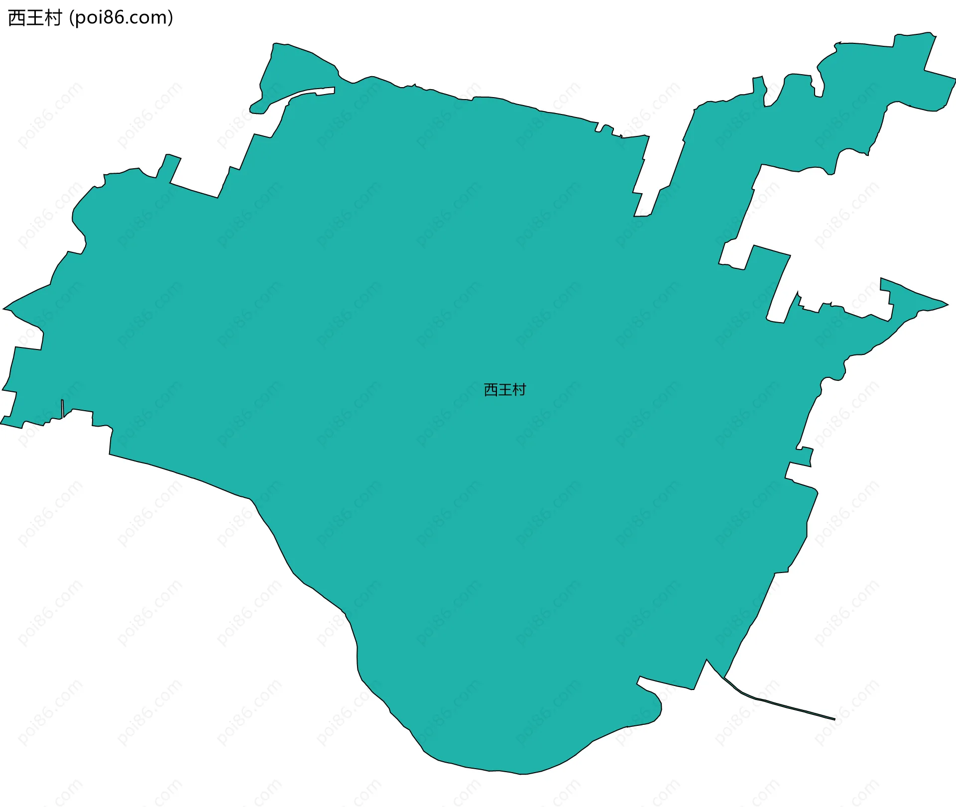 西王村边界地图