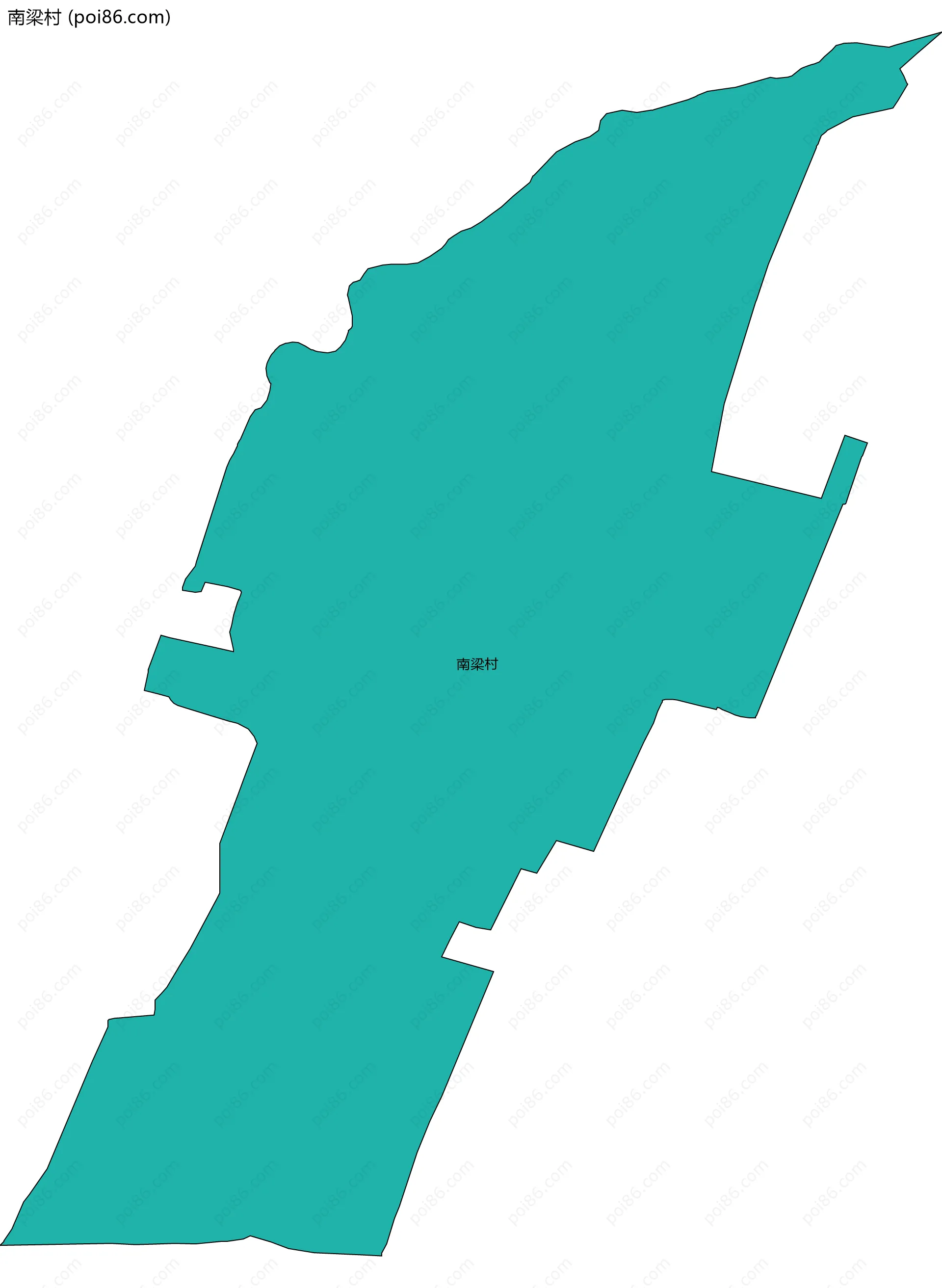 南梁村边界地图