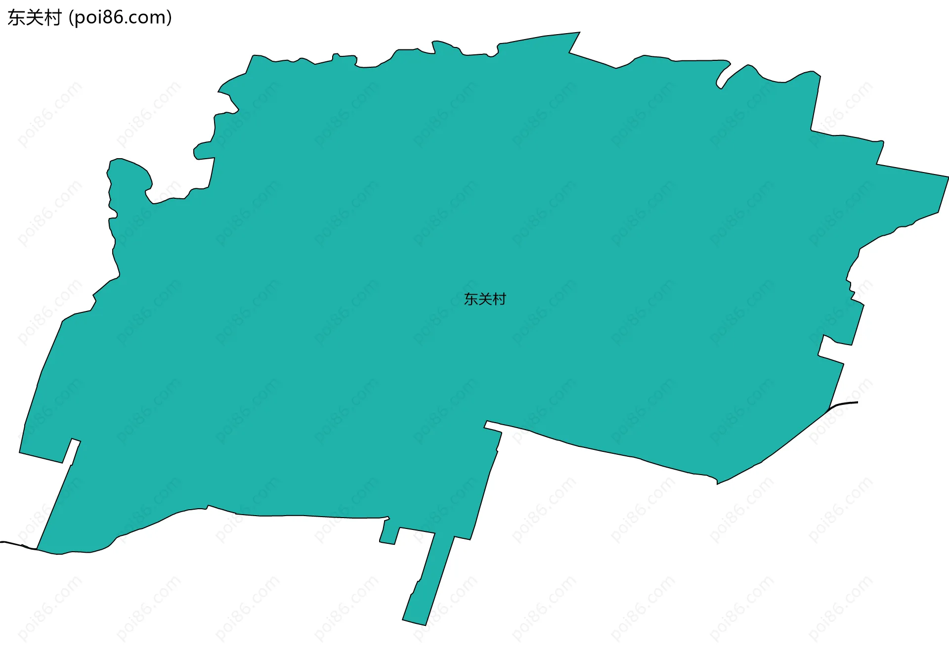 东关村边界地图