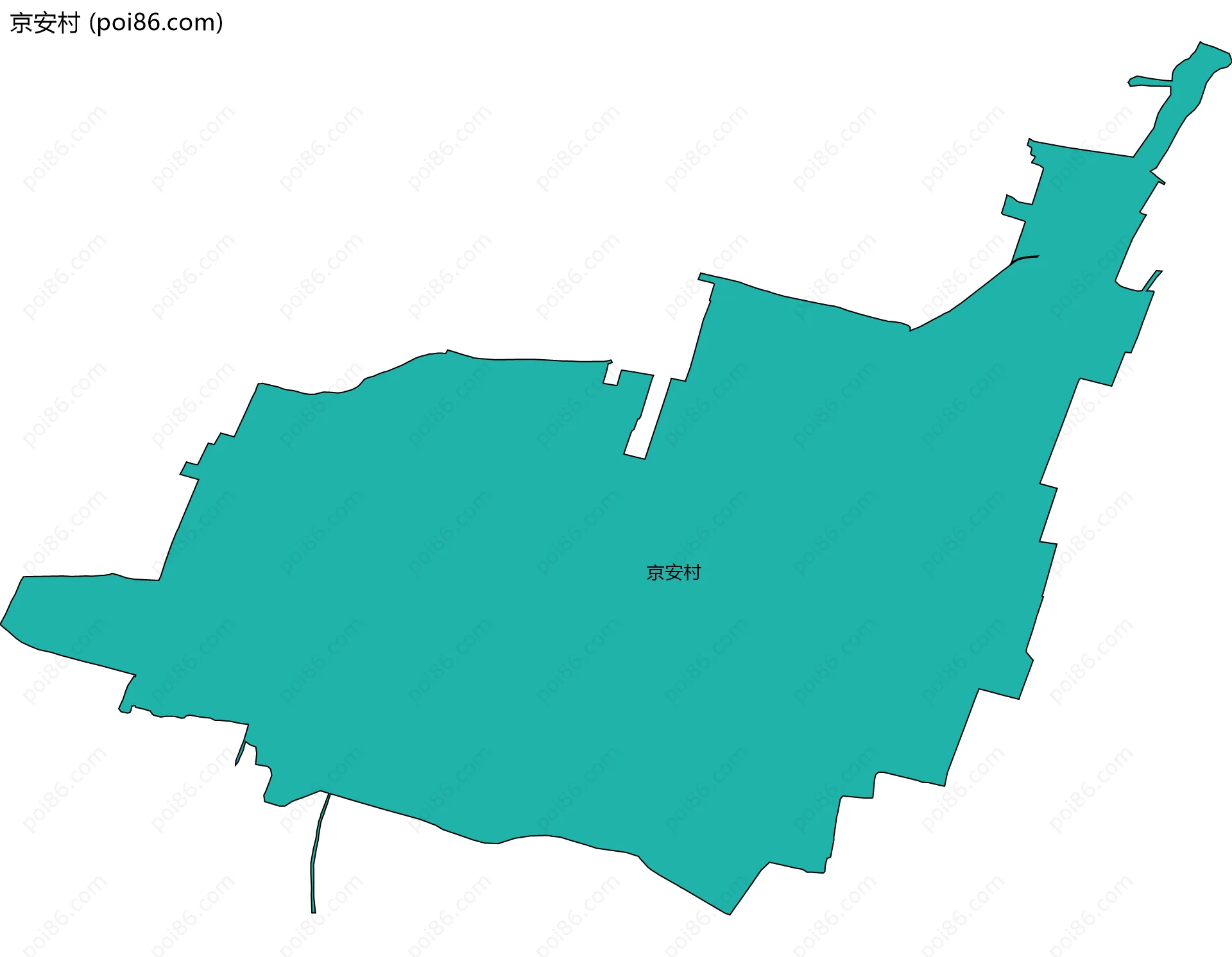 京安村边界地图