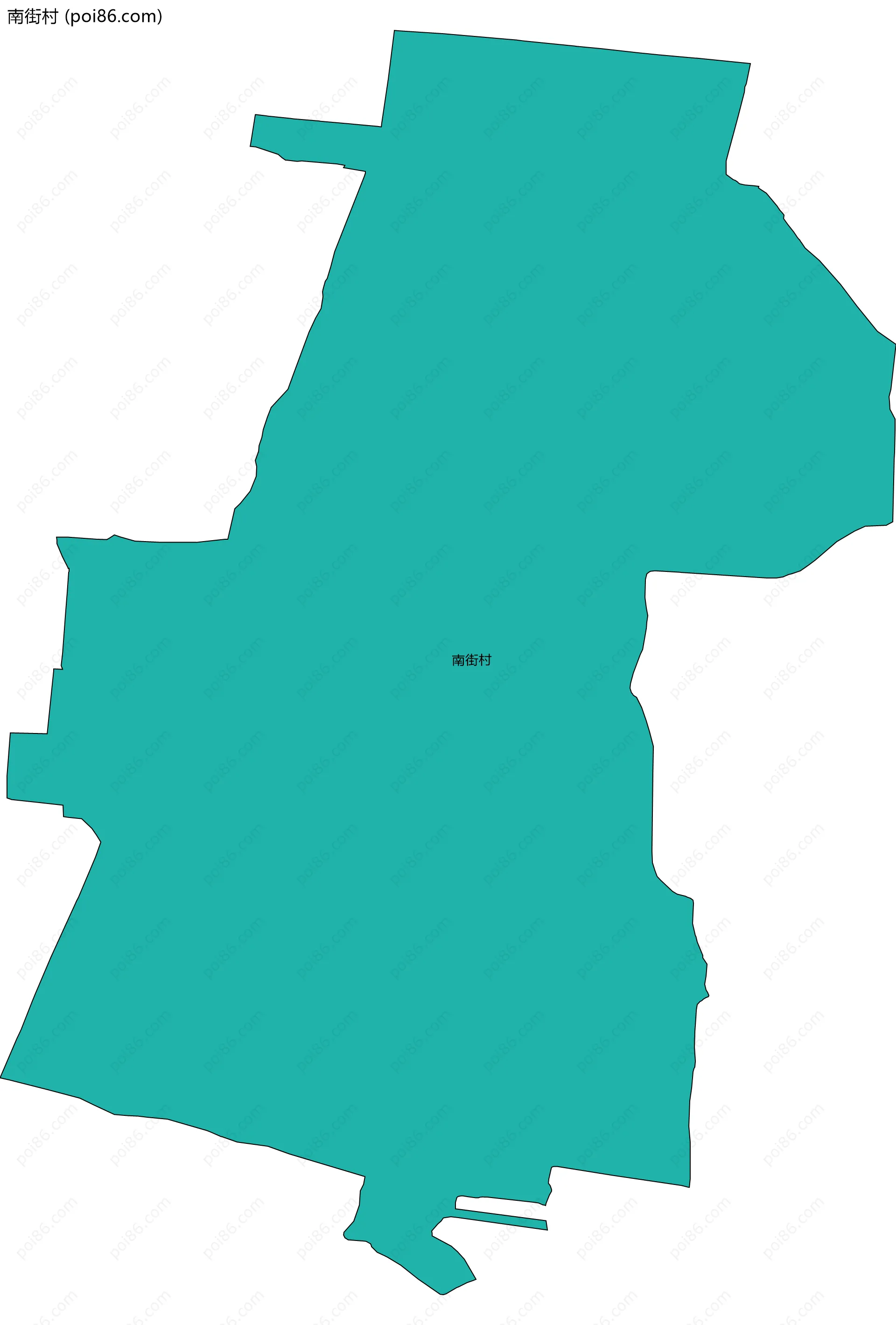 南街村边界地图