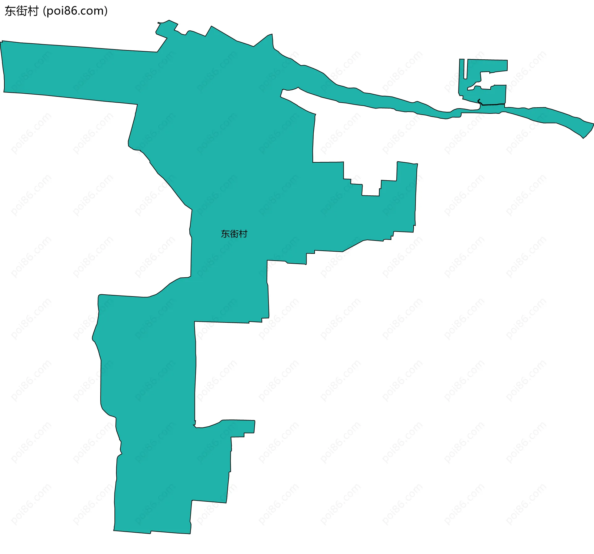 东街村边界地图