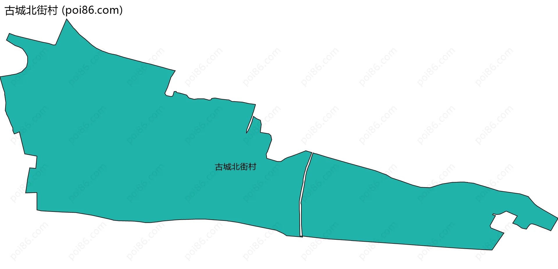 古城北街村边界地图