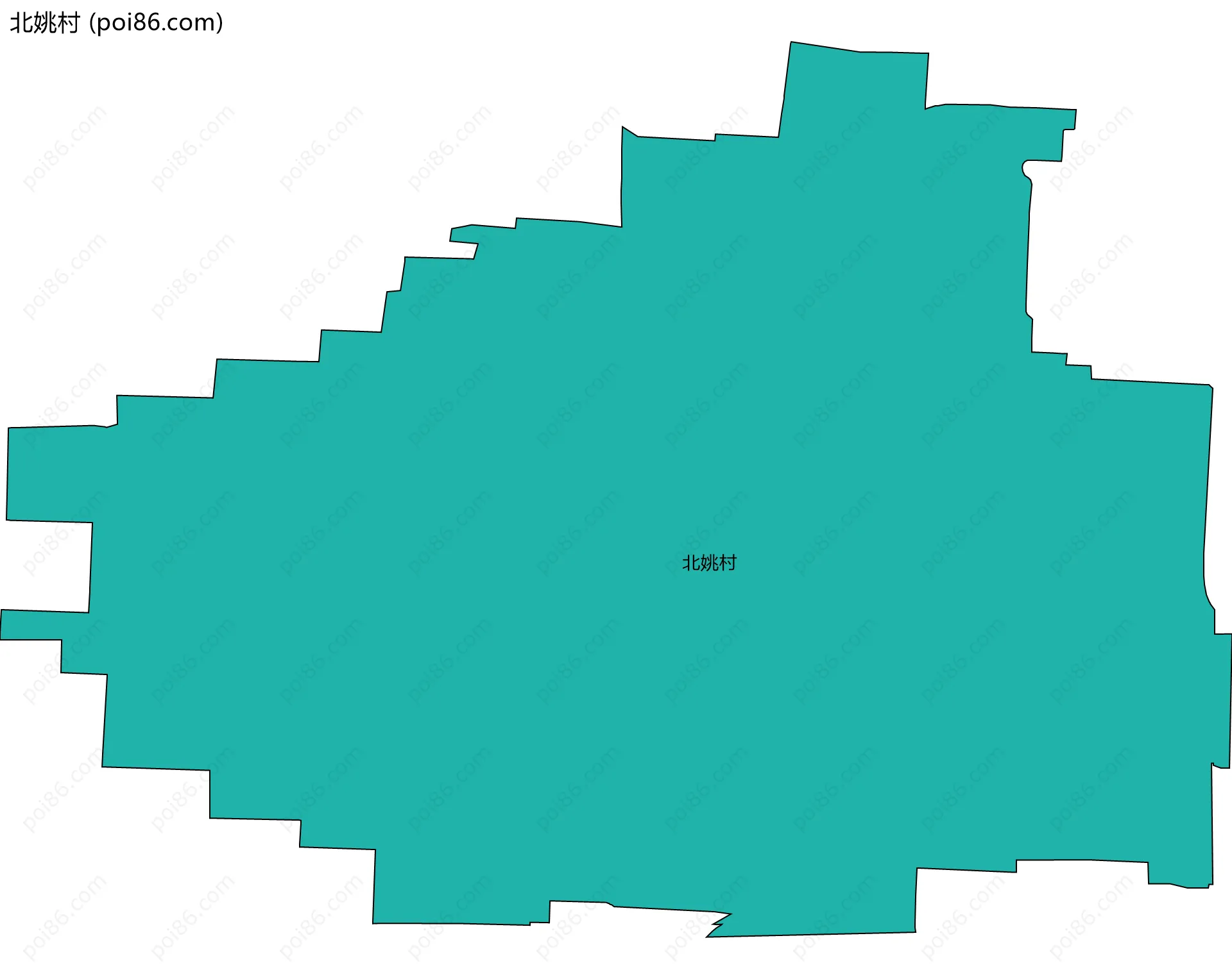 北姚村边界地图