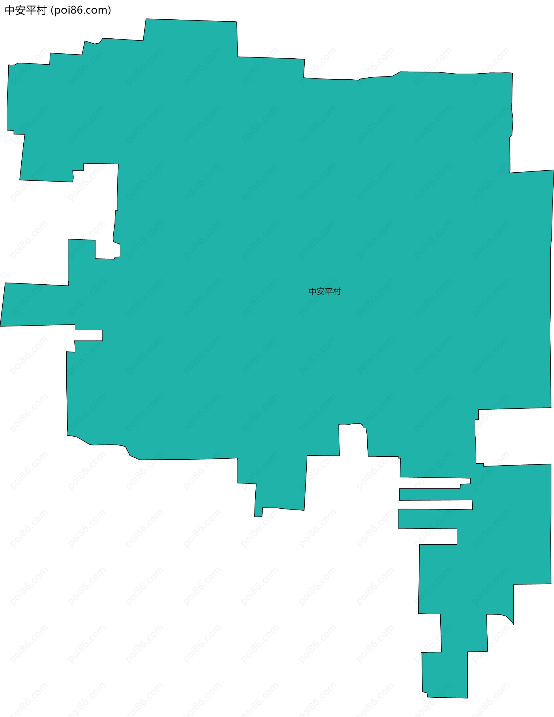 中安平村边界地图