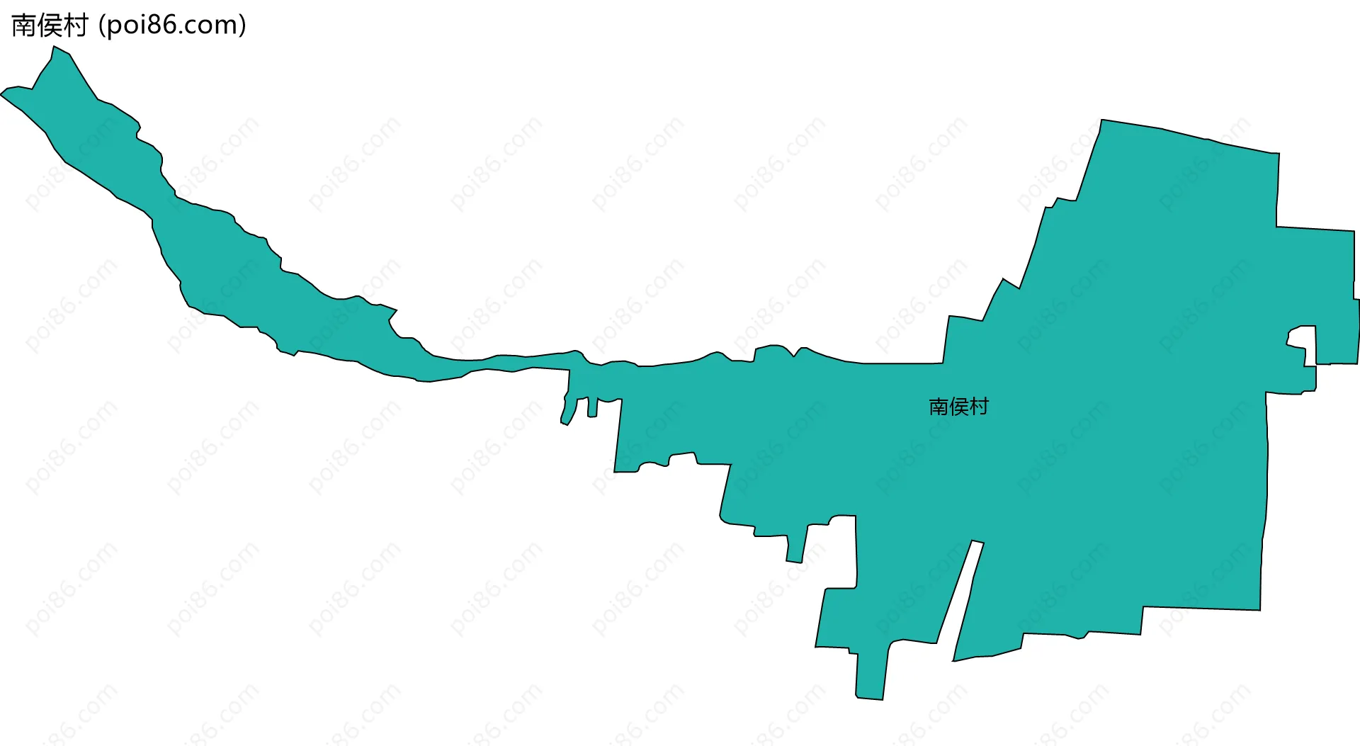 南侯村边界地图
