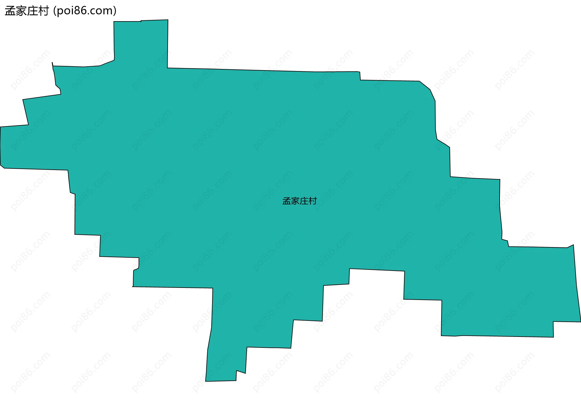 孟家庄村边界地图