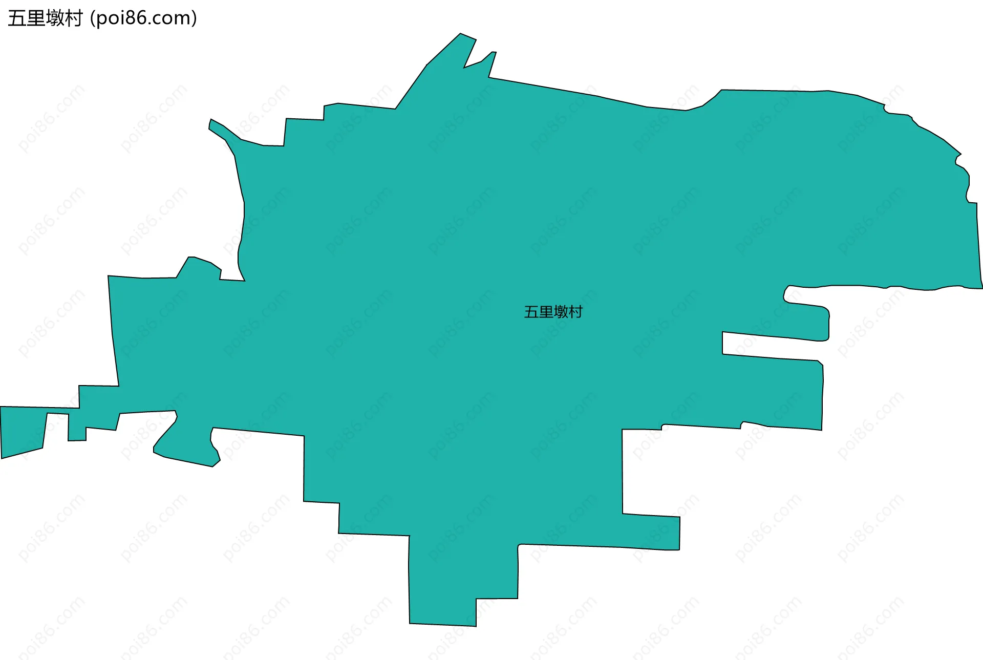 五里墩村边界地图