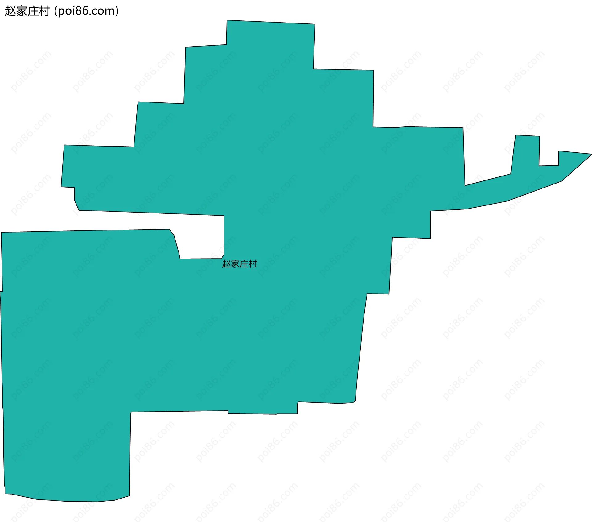赵家庄村边界地图