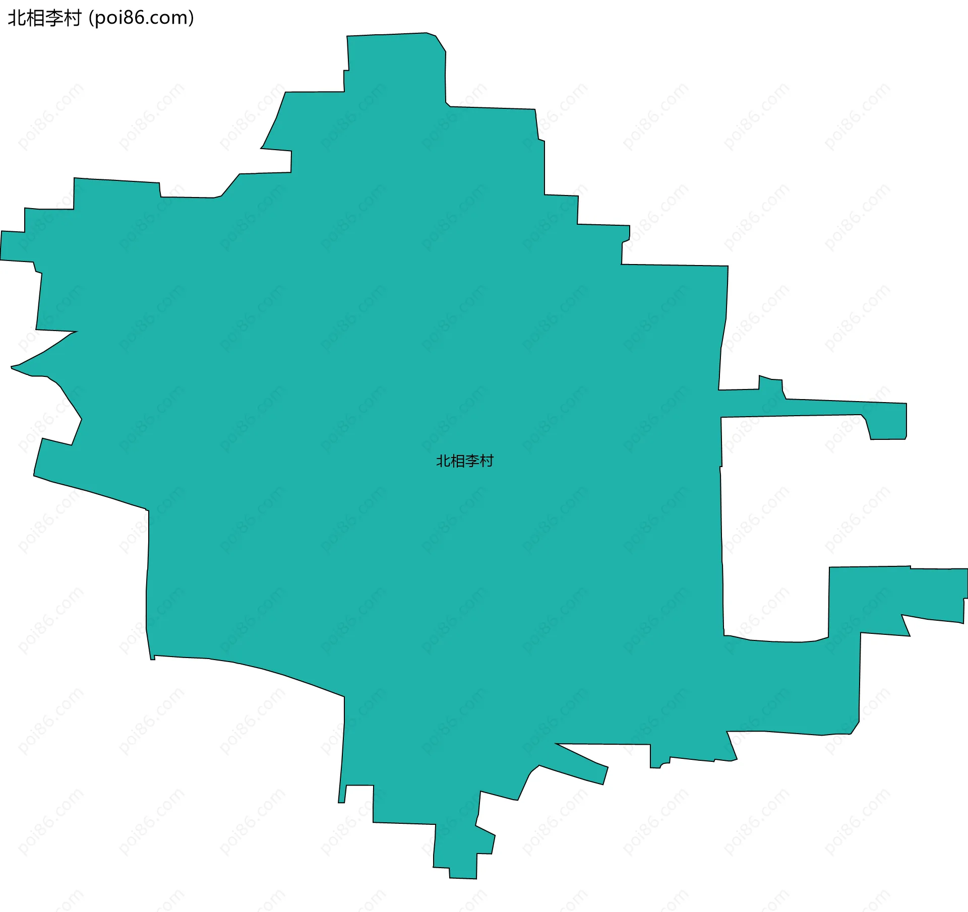 北相李村边界地图
