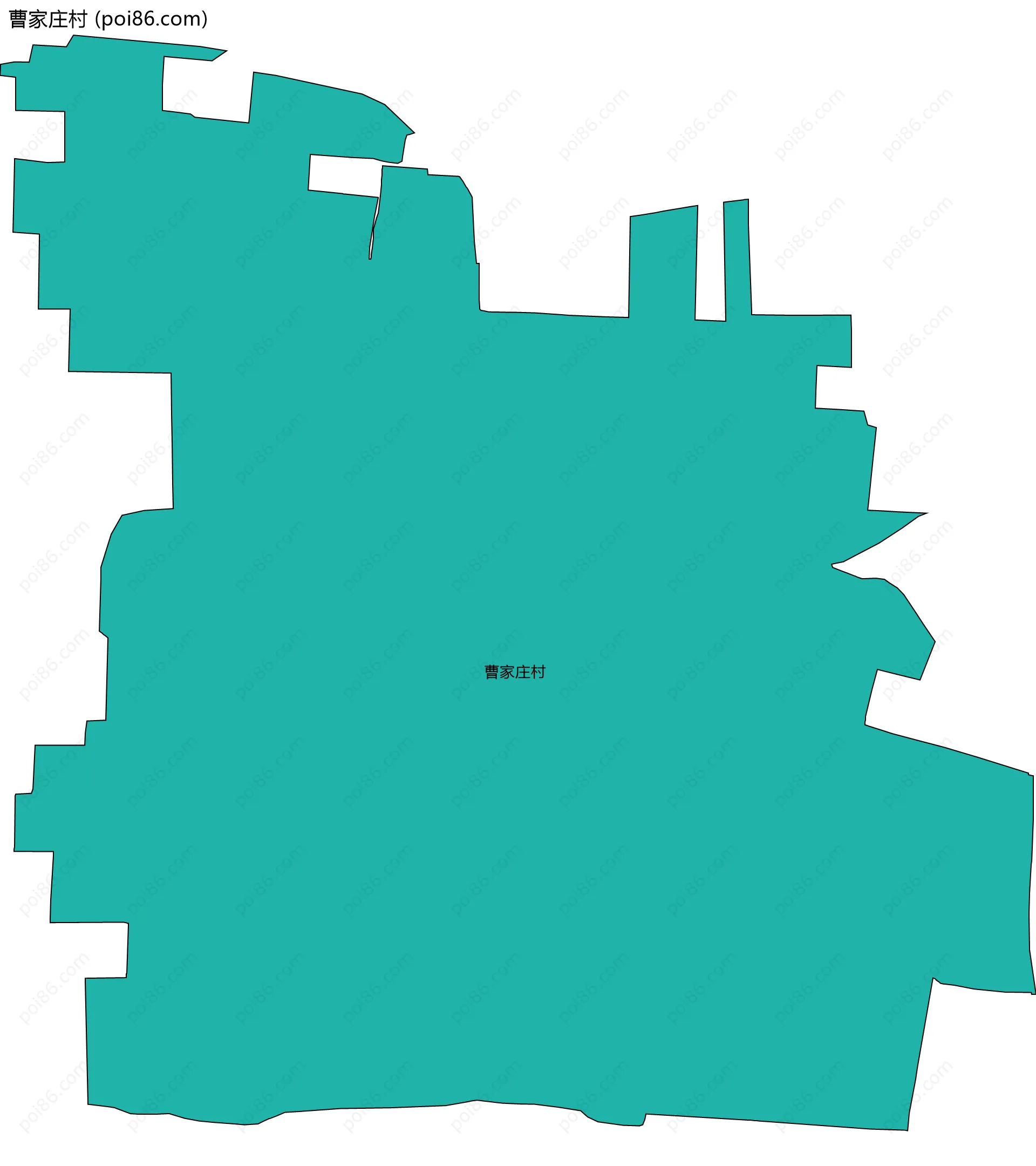 曹家庄村边界地图
