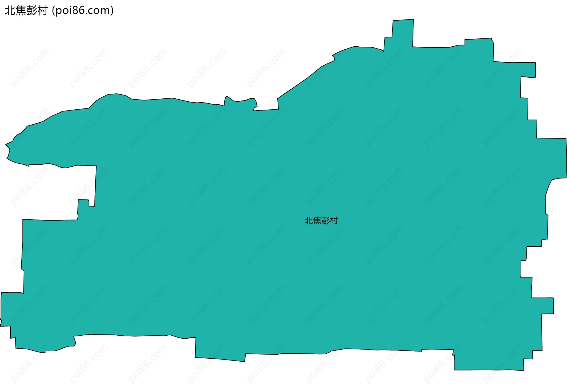 北焦彭村边界地图