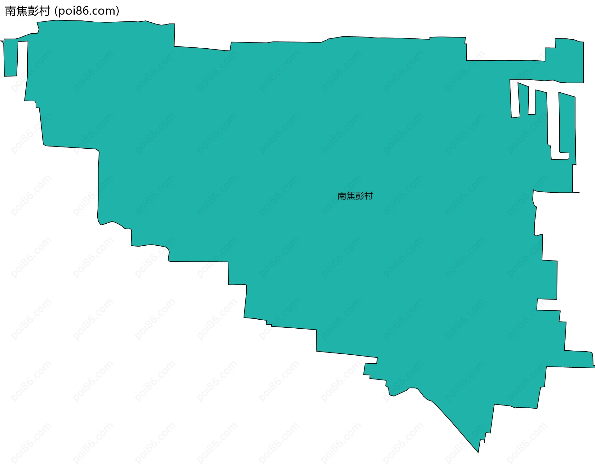 南焦彭村边界地图