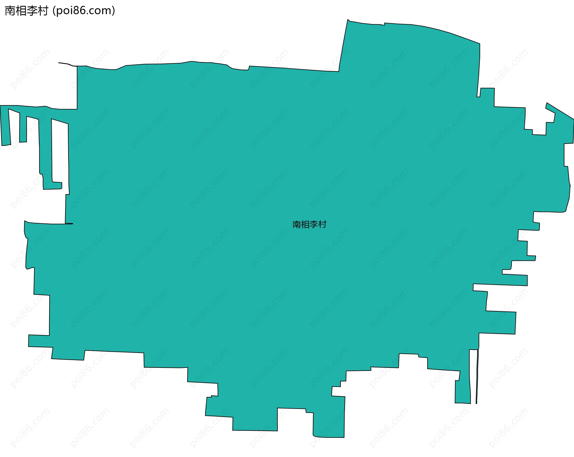 南相李村边界地图