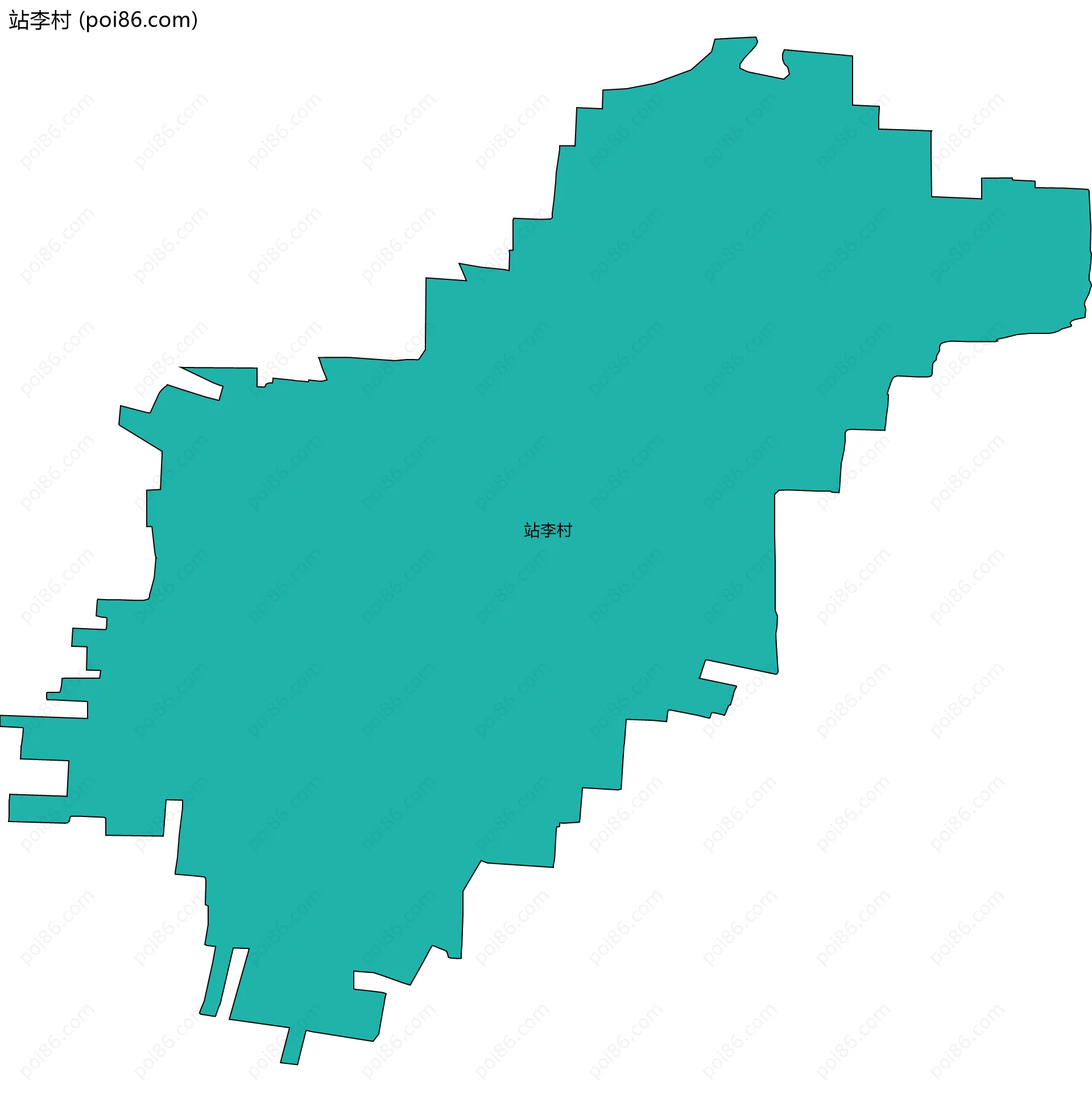 站李村边界地图