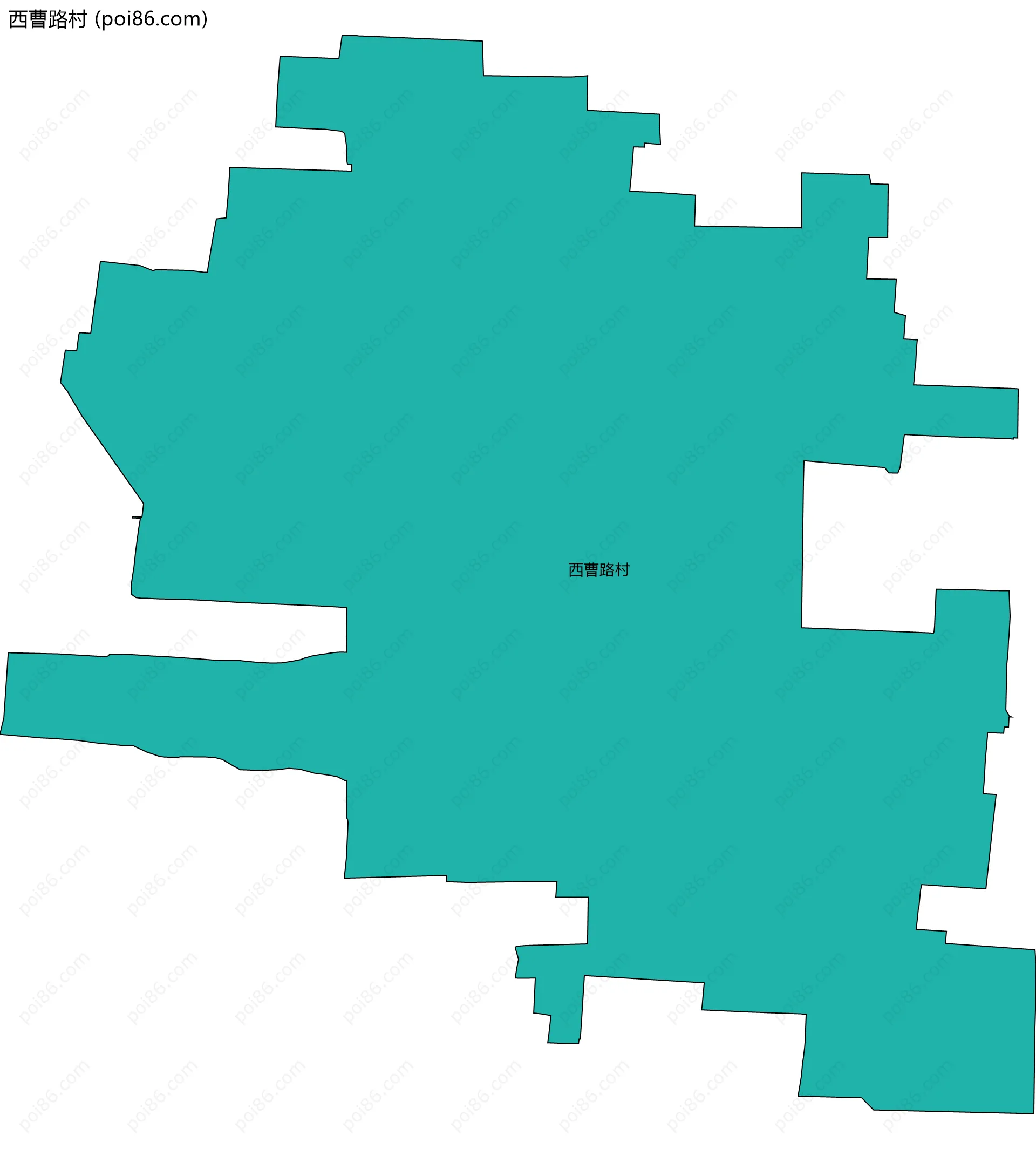 西曹路村边界地图
