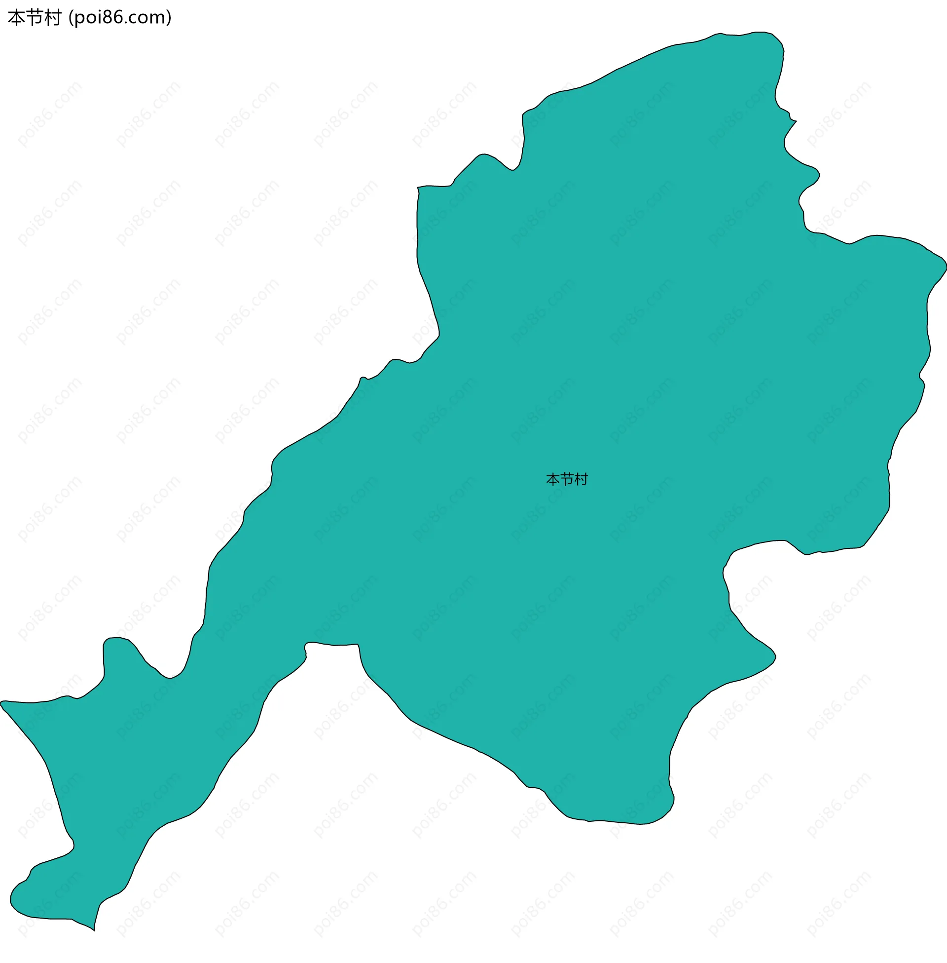 本节村边界地图