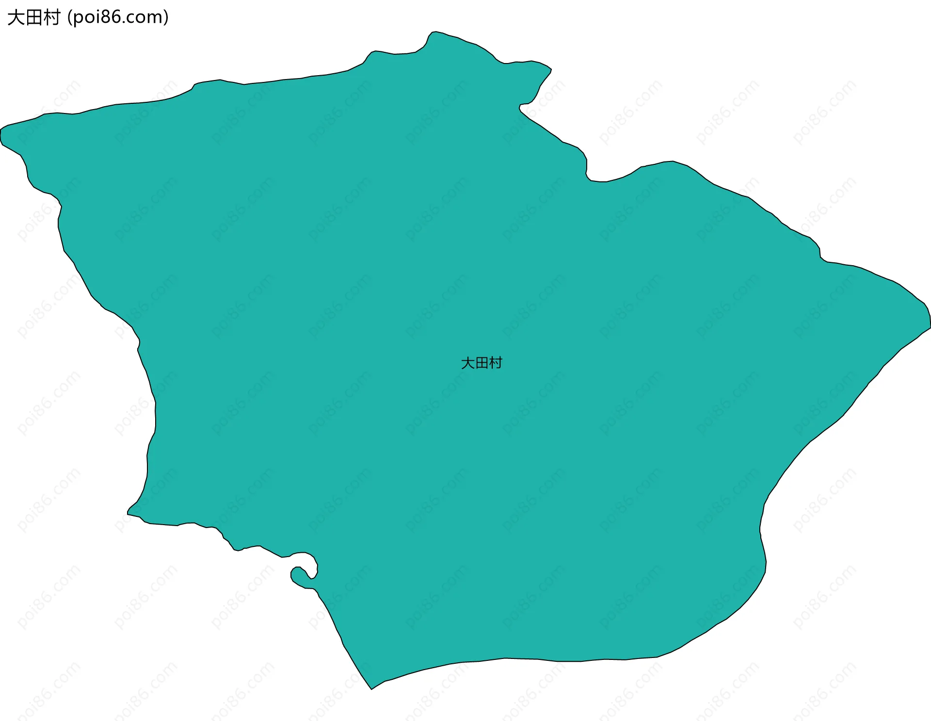 大田村边界地图