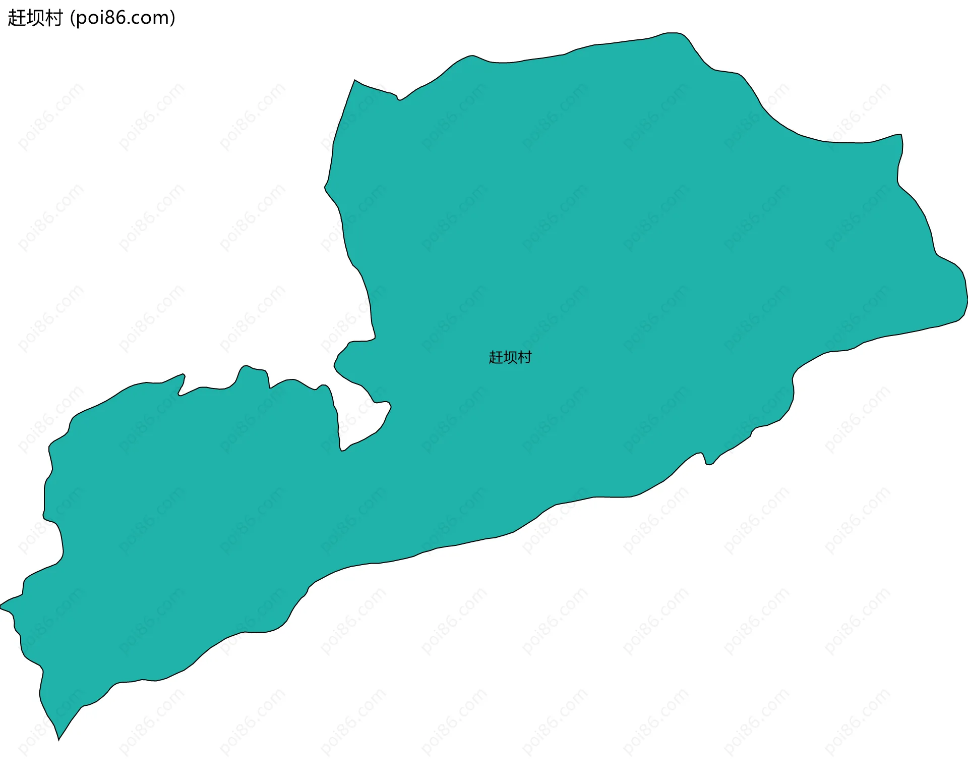 赶坝村边界地图