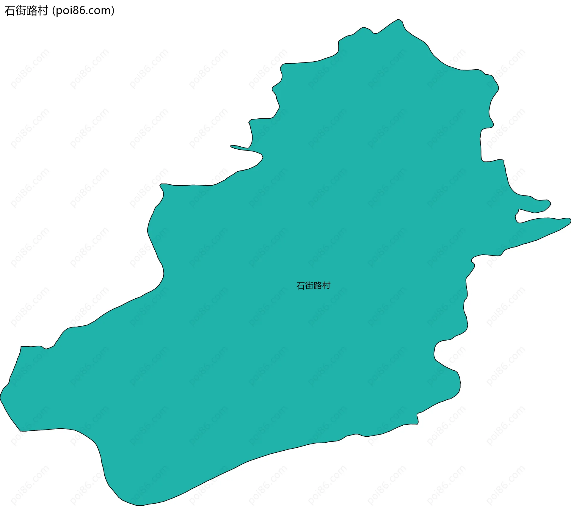 石街路村边界地图