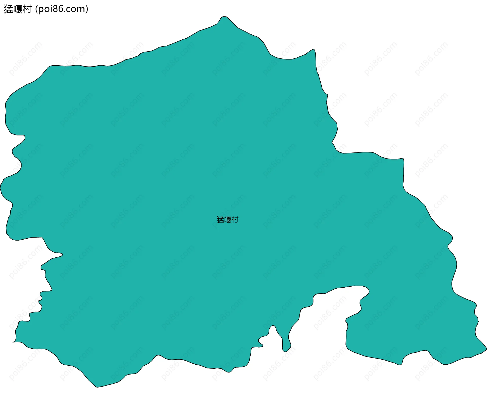 猛嘎村边界地图