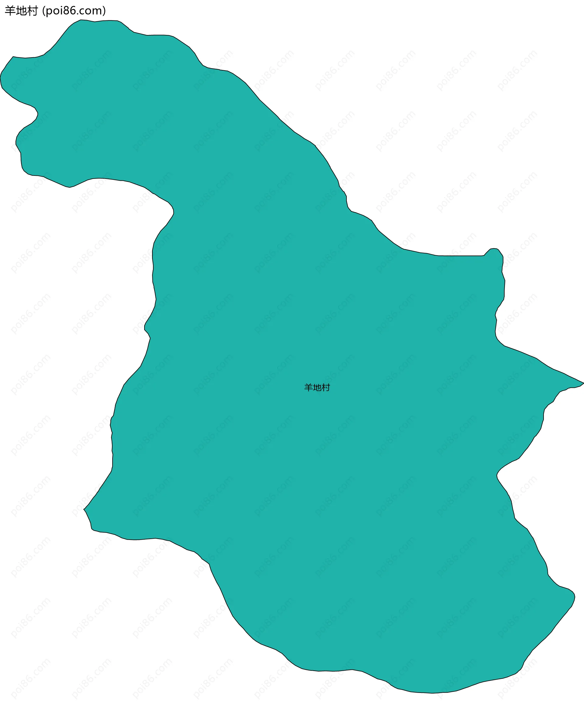 羊地村边界地图