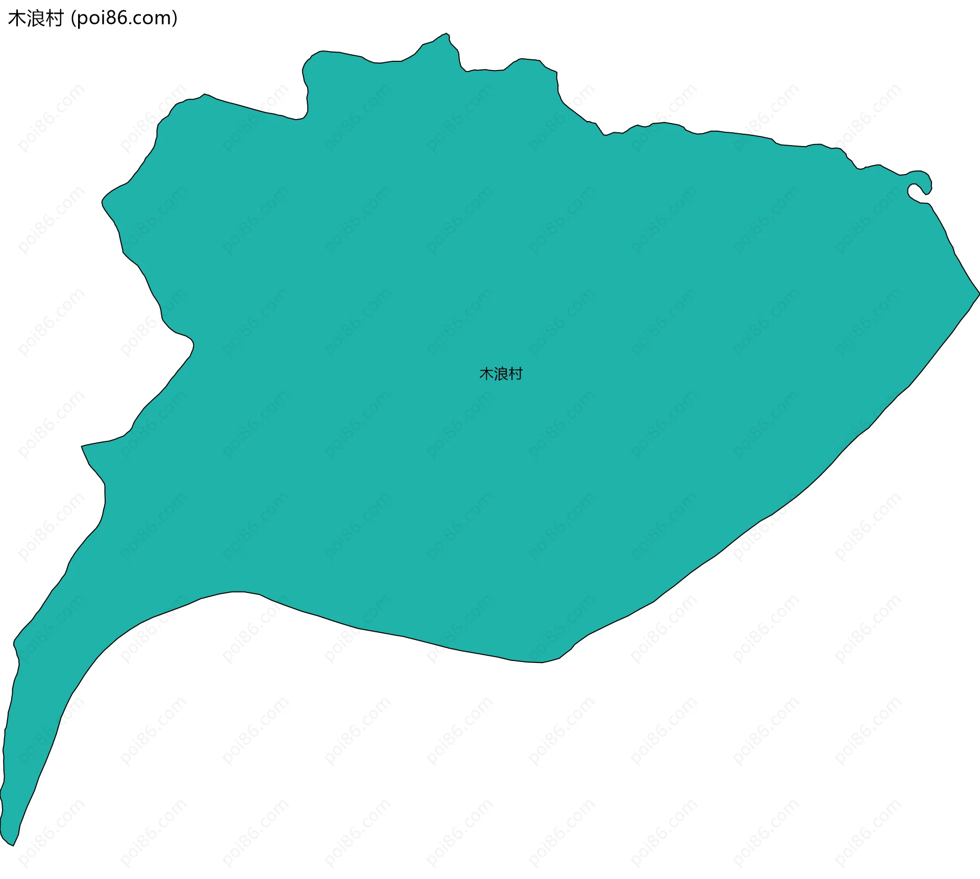 木浪村边界地图