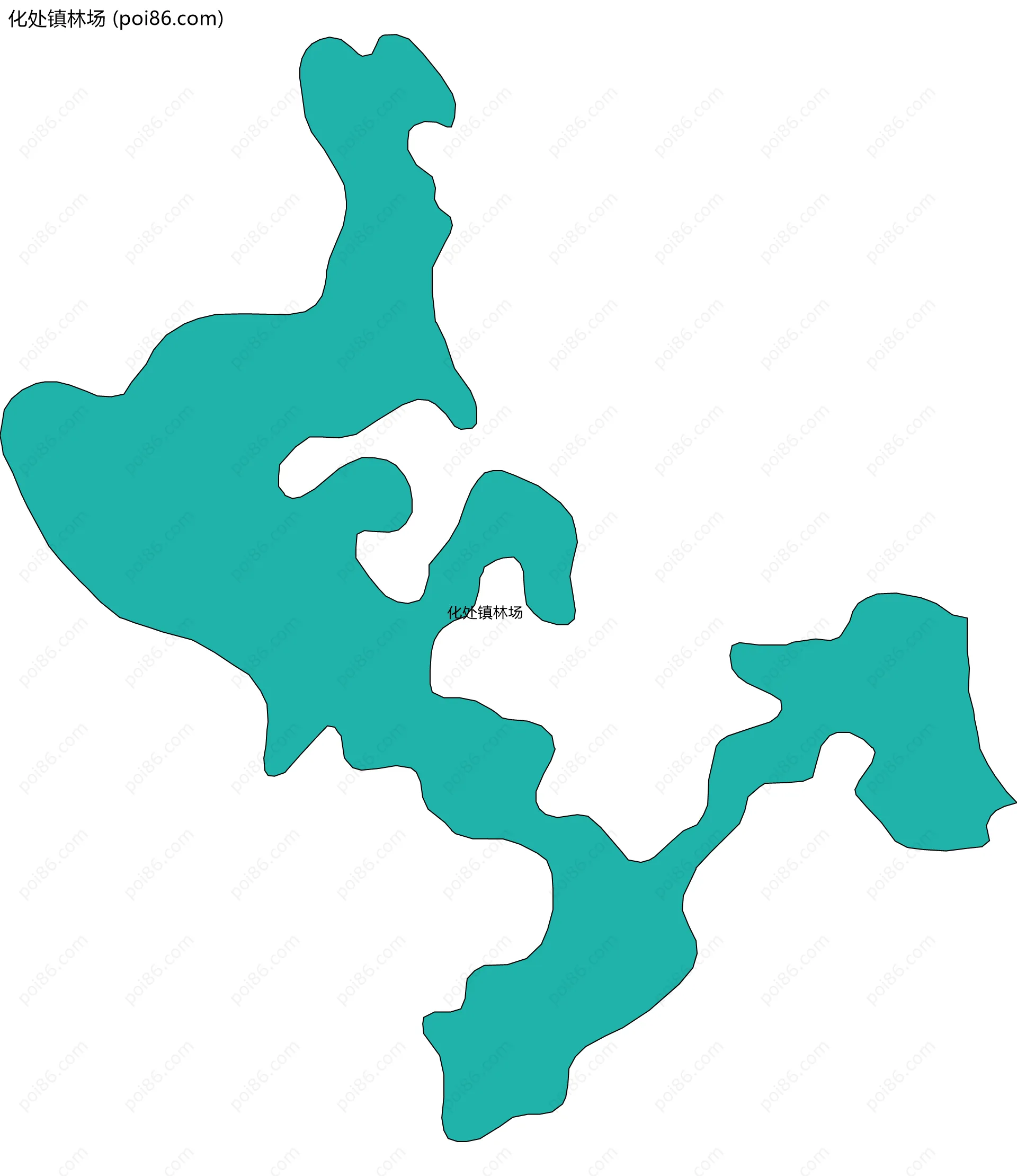 化处镇林场边界地图