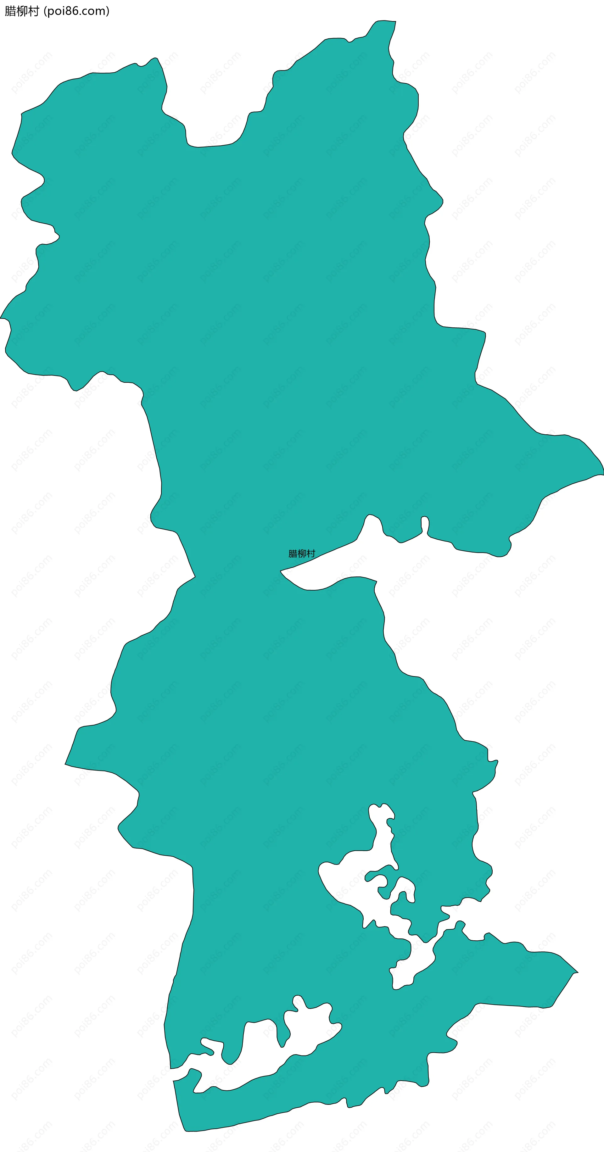 腊柳村边界地图