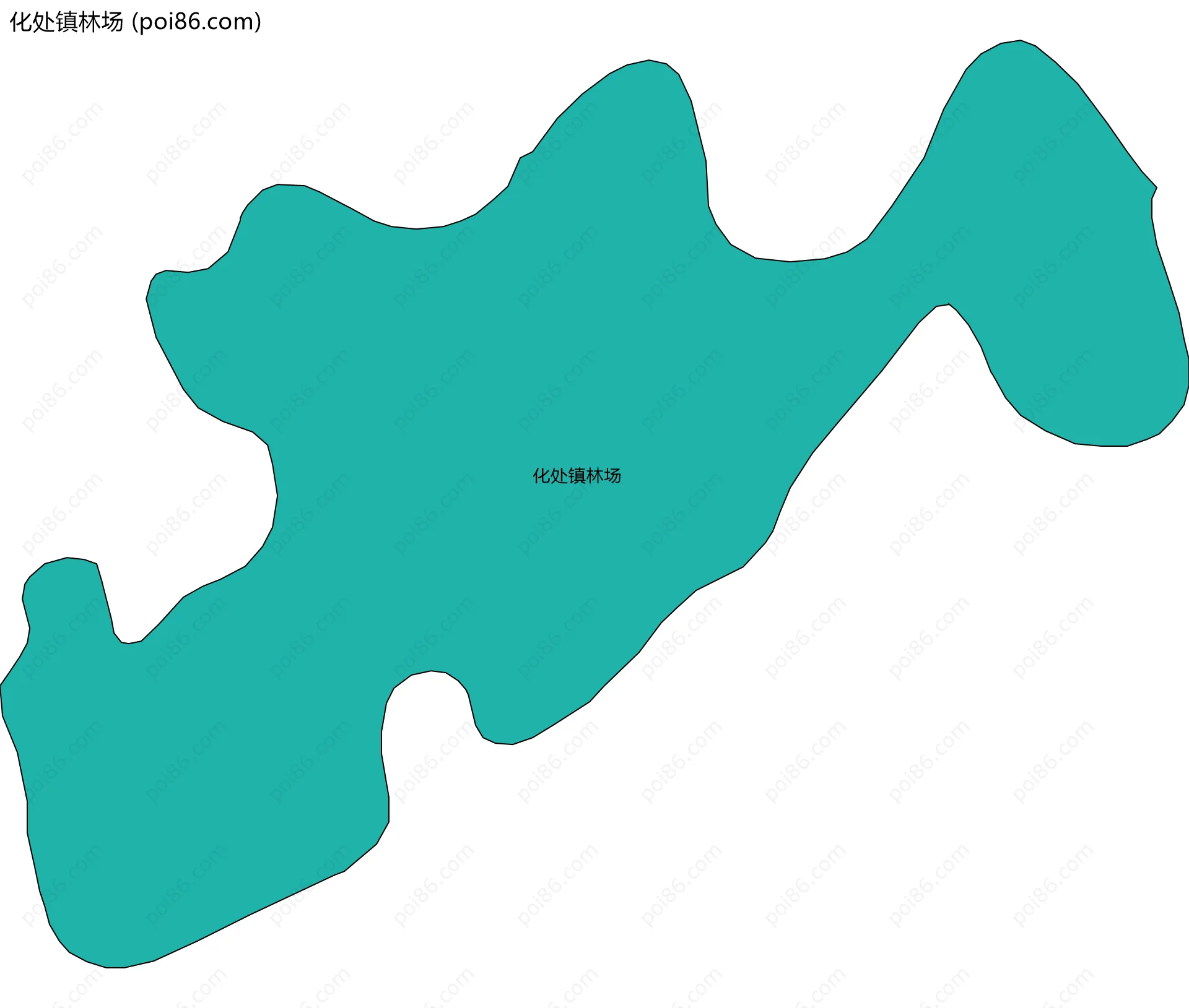 化处镇林场边界地图