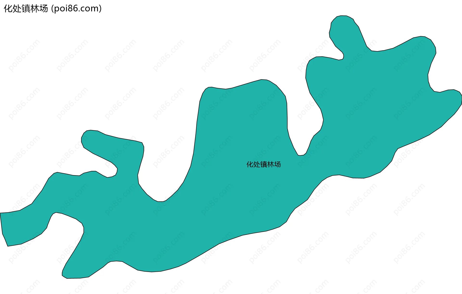 化处镇林场边界地图