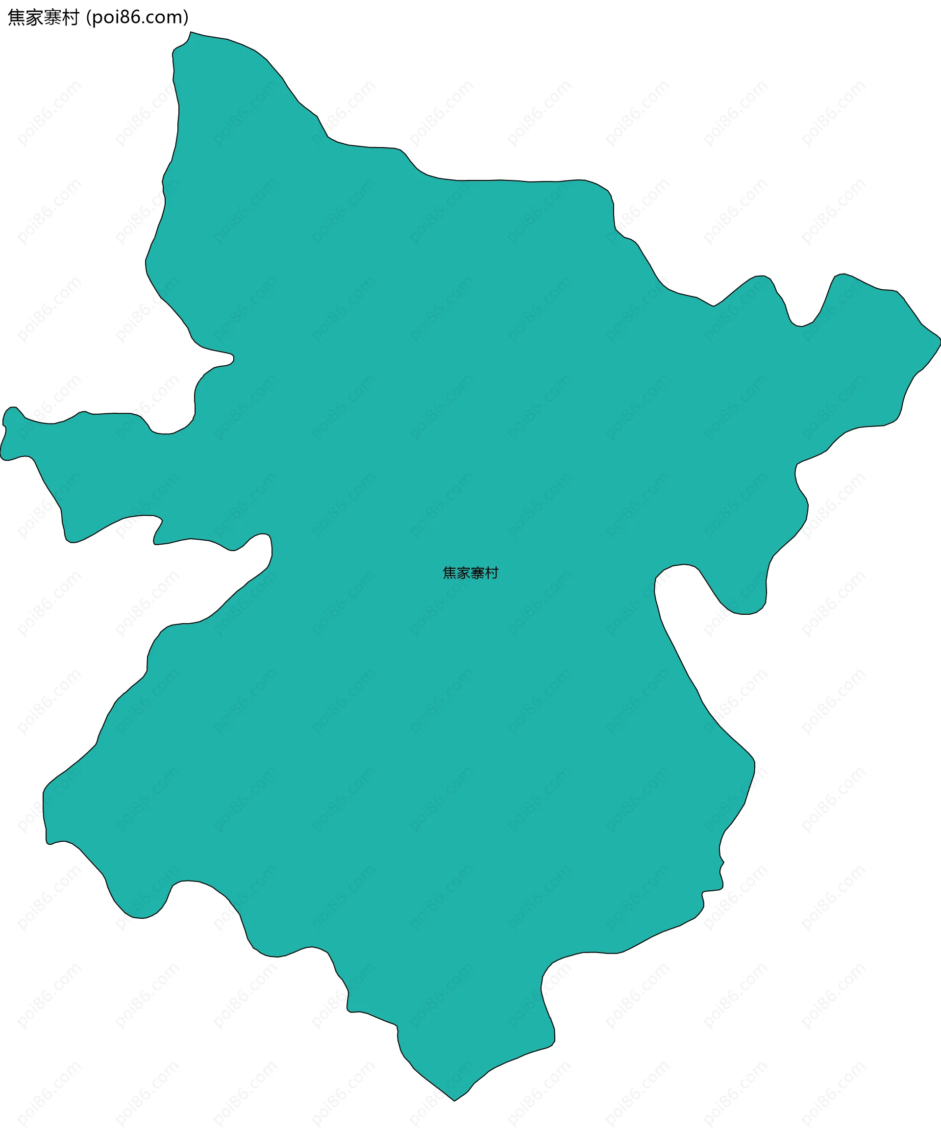 焦家寨村边界地图